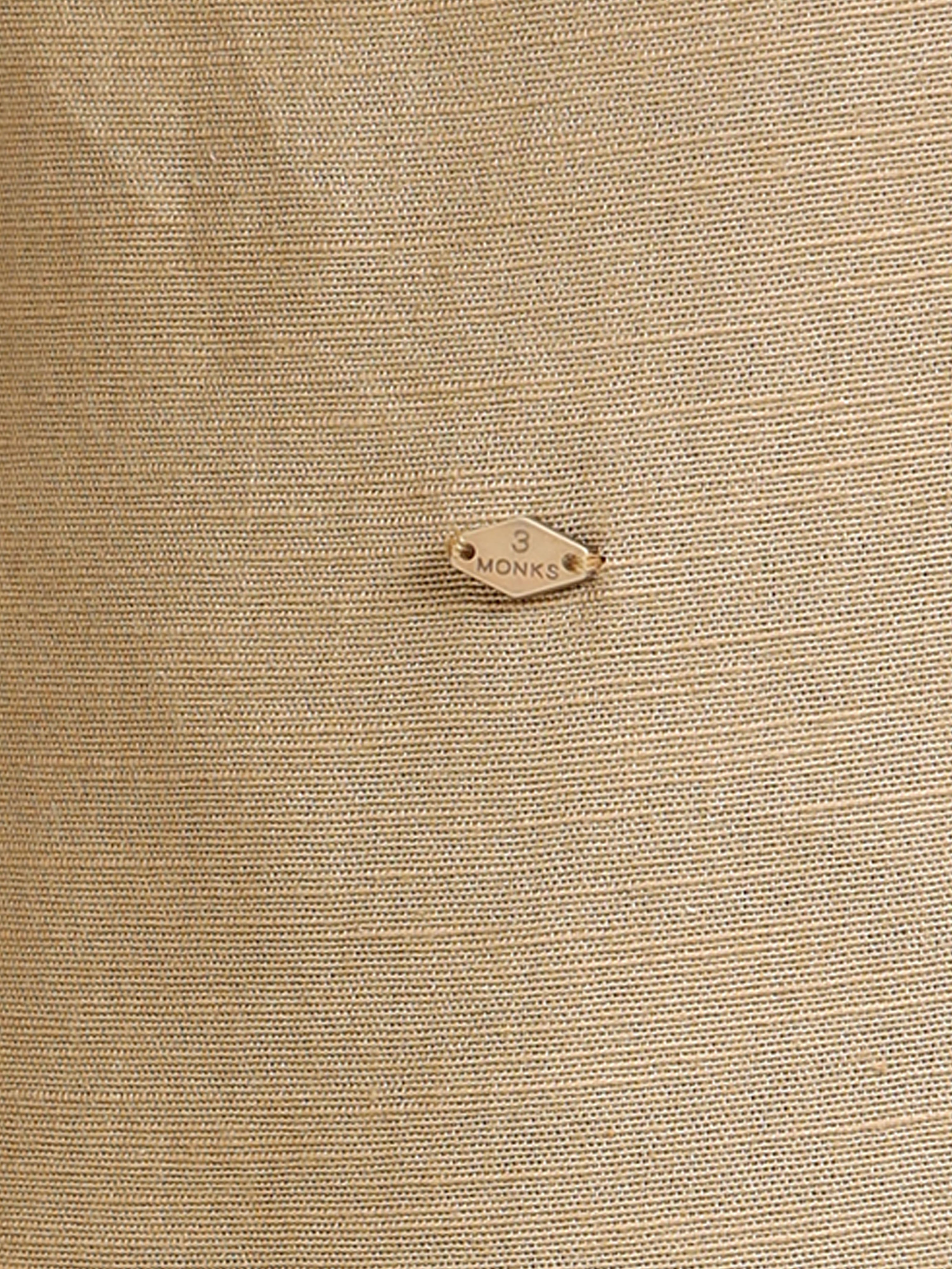 Men’s Brown Cotton Casual Shirt with Anchor Embroidery Detailing