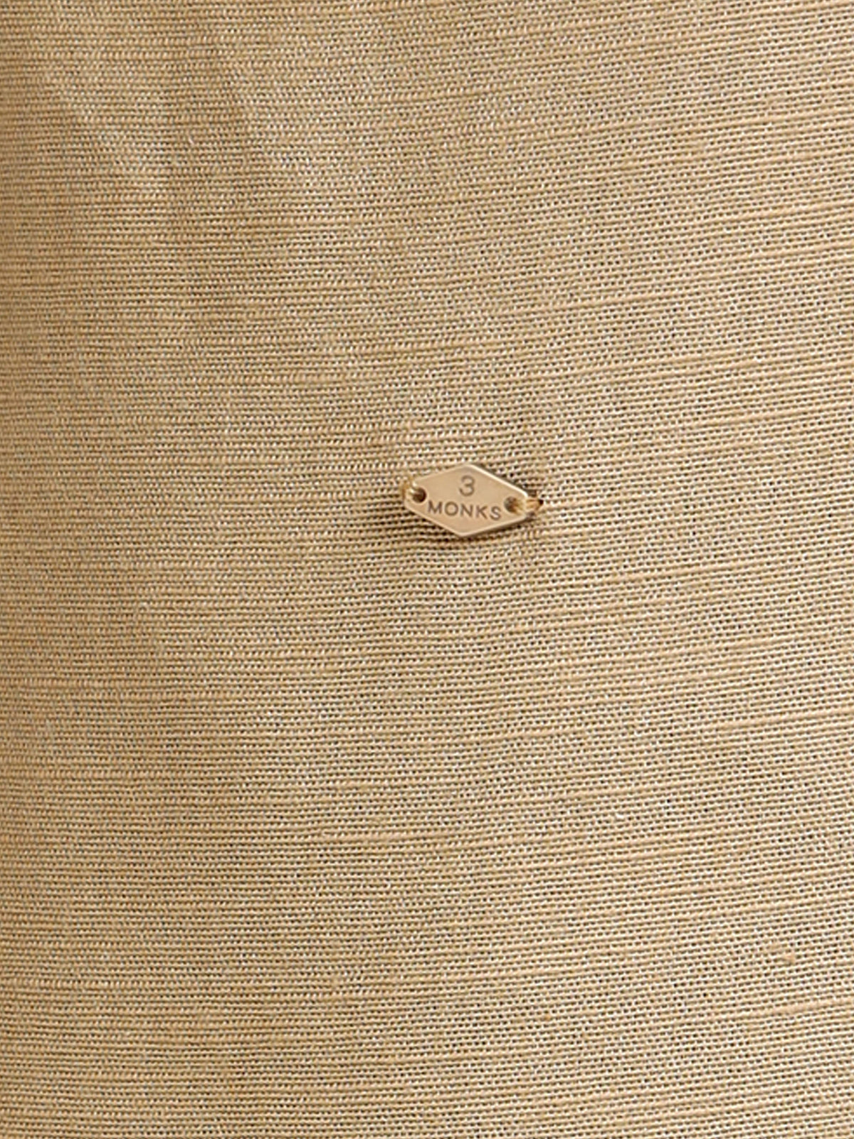 Men’s Brown Cotton Casual Shirt with Anchor Embroidery Detailing