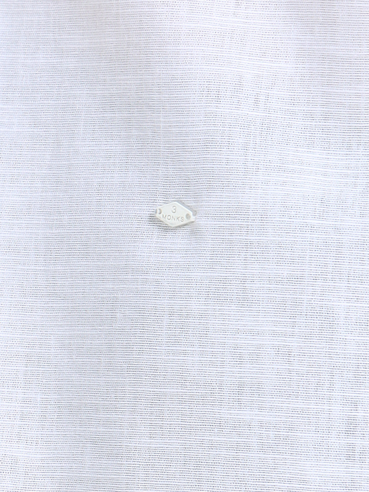 Men’s White Cotton Casual Shirt with Anchor Embroidery Detailing