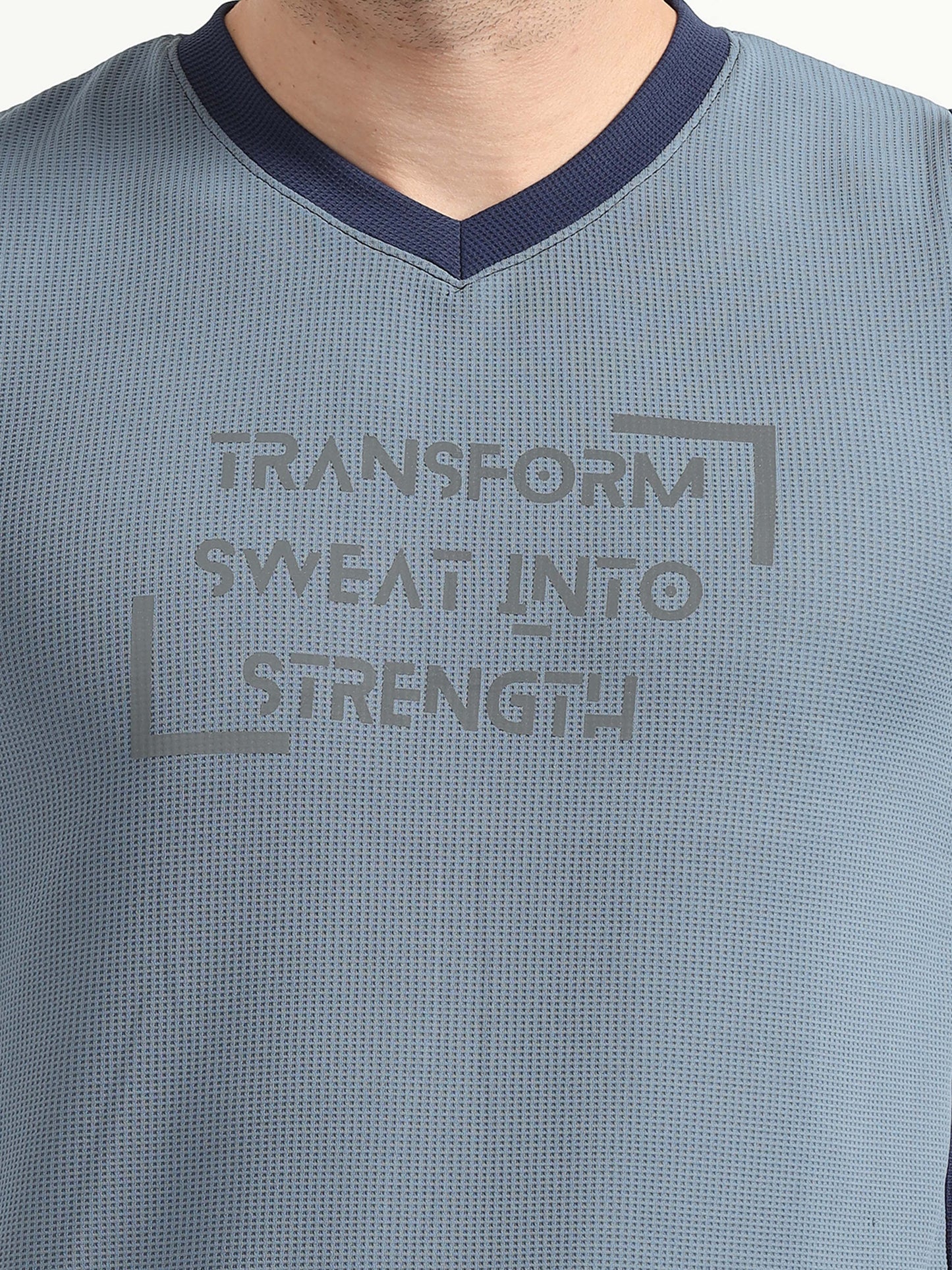 Dusk Blue Men Active Co-Ords Set