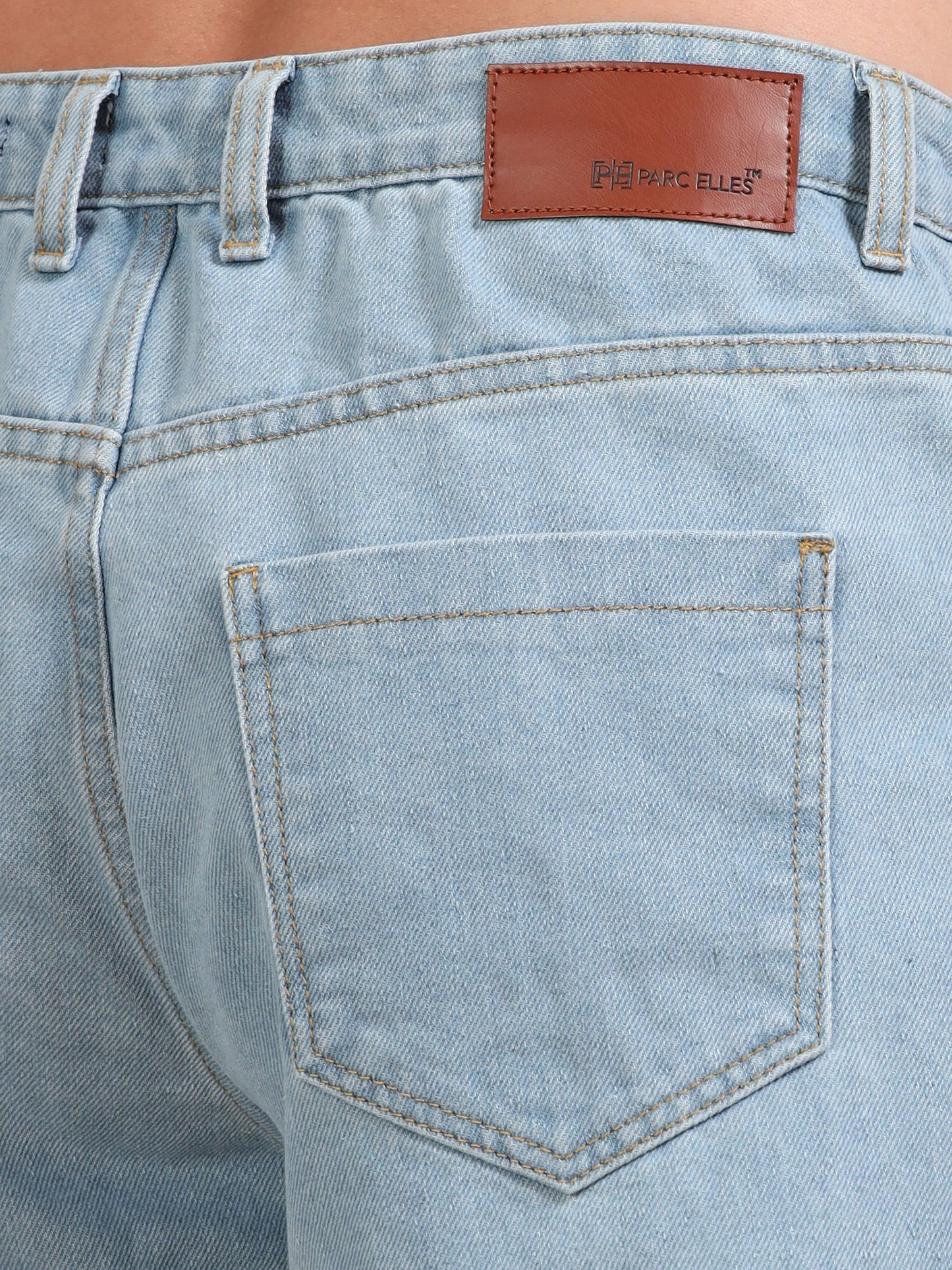 Light Blue 8-Pocket Cargo Denim Jeans