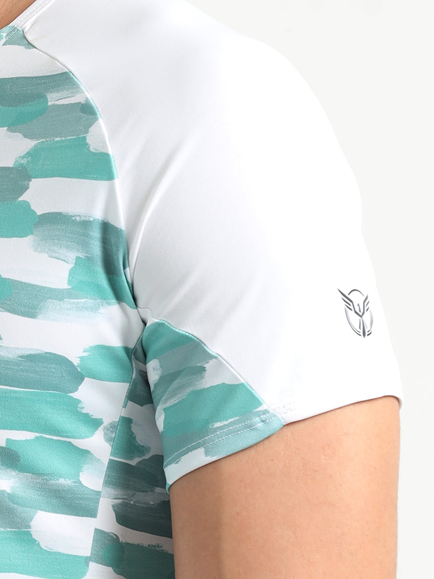 Painted Stripe Abstract Men Cycling Tee