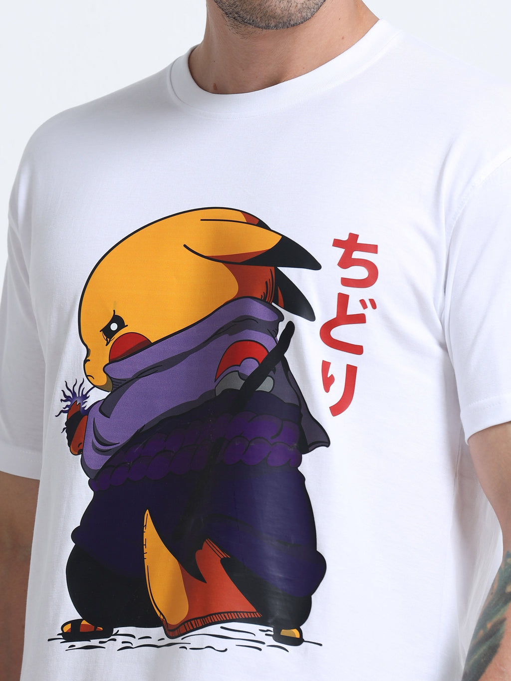 White Round Neck T-Shirt - 100% Cotton Bio Wash