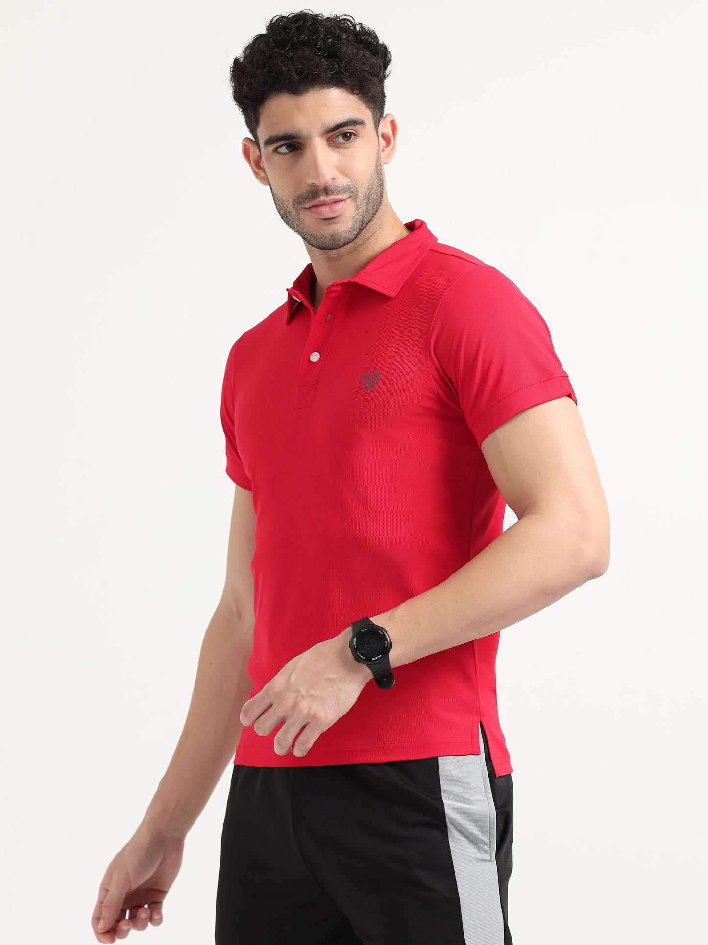 Charming Red Men Active Polo Tee