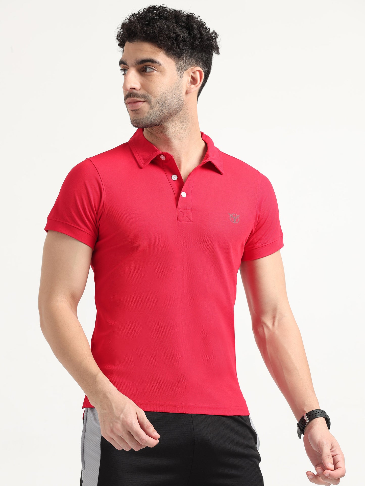Charming Red Men Active Polo Tee