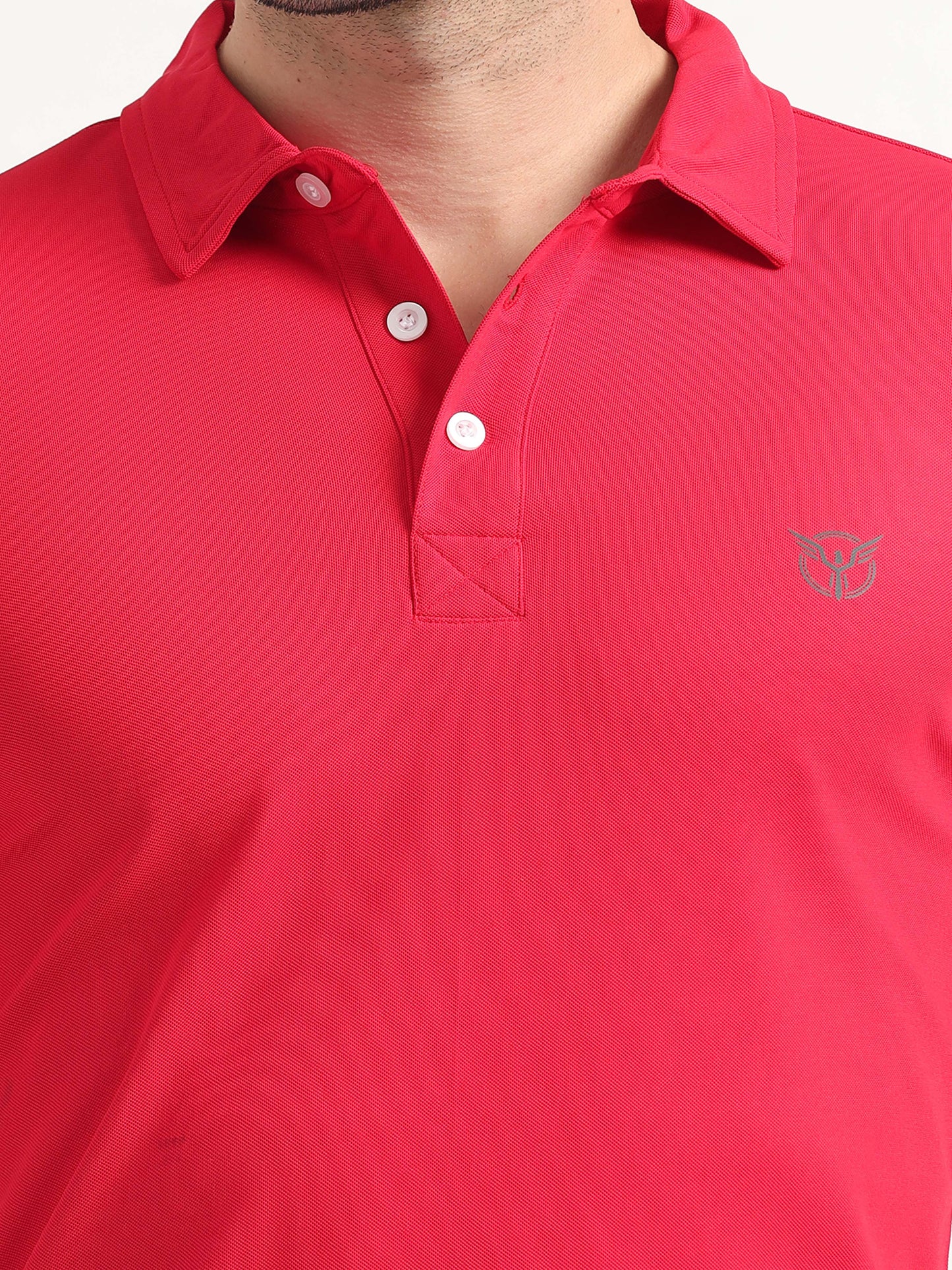 Charming Red Men Active Polo Tee