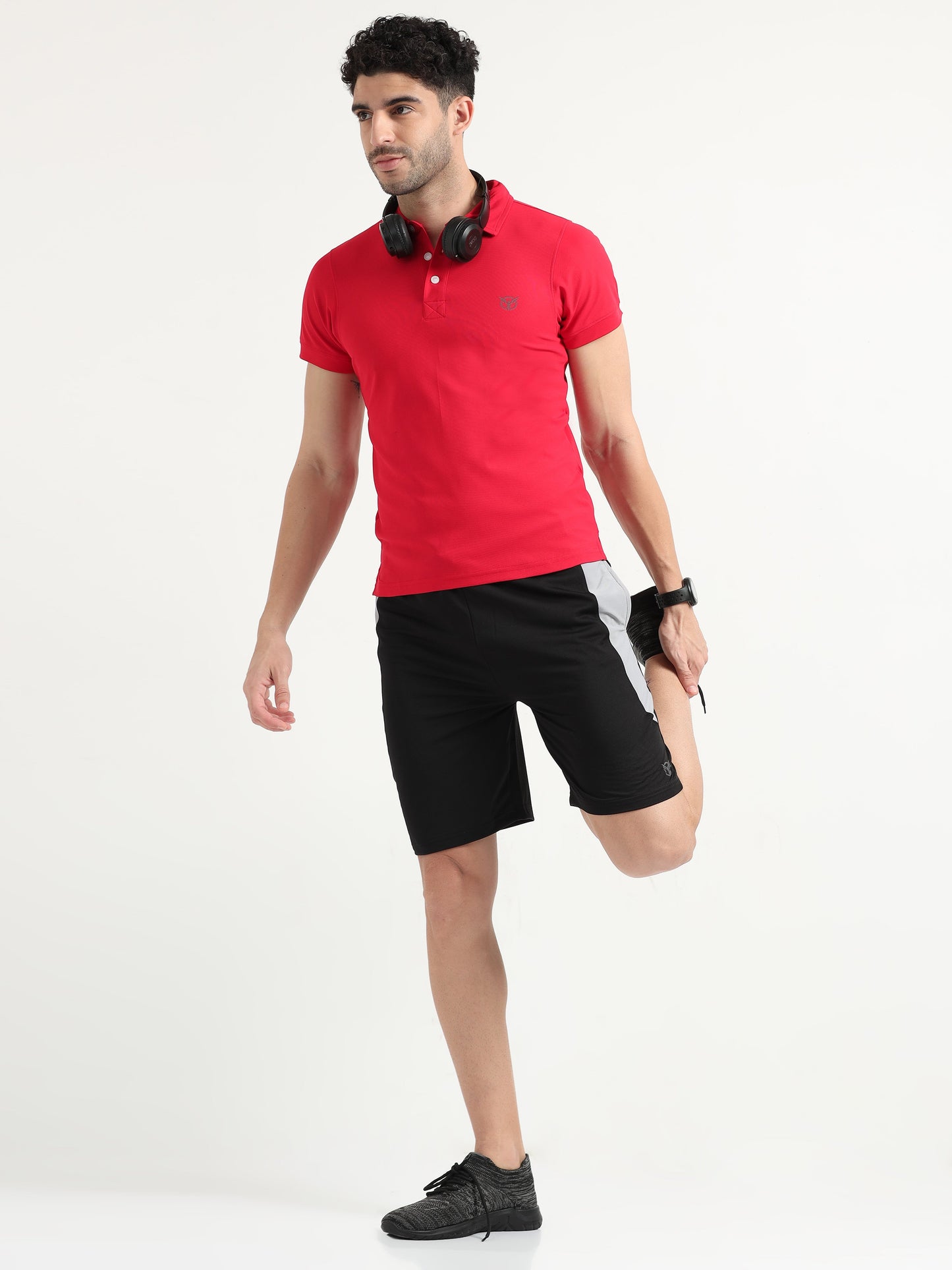 Charming Red Men Active Polo Tee