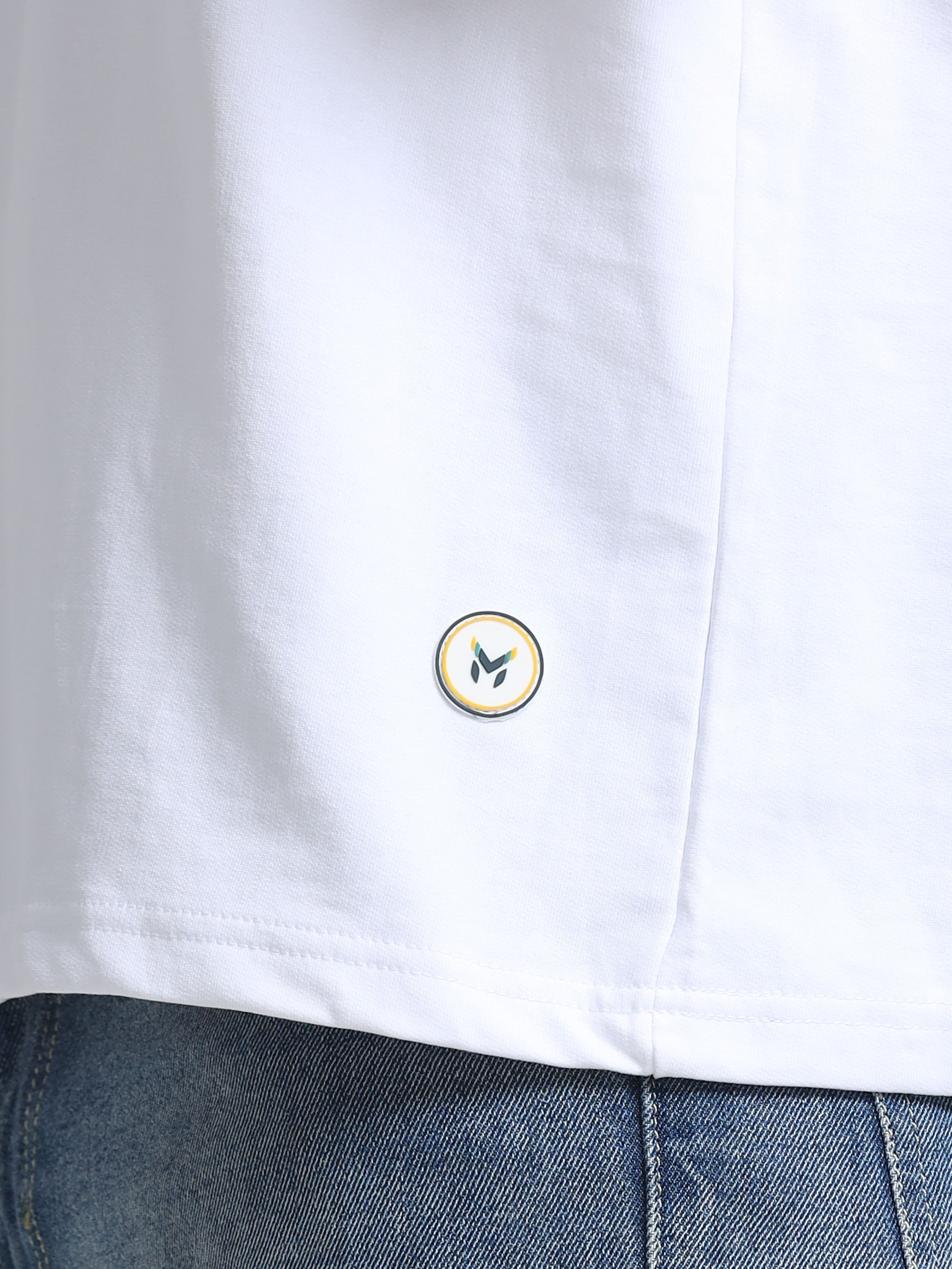 White Oversized T-Shirt - 100% Cotton Bio Wash Terry