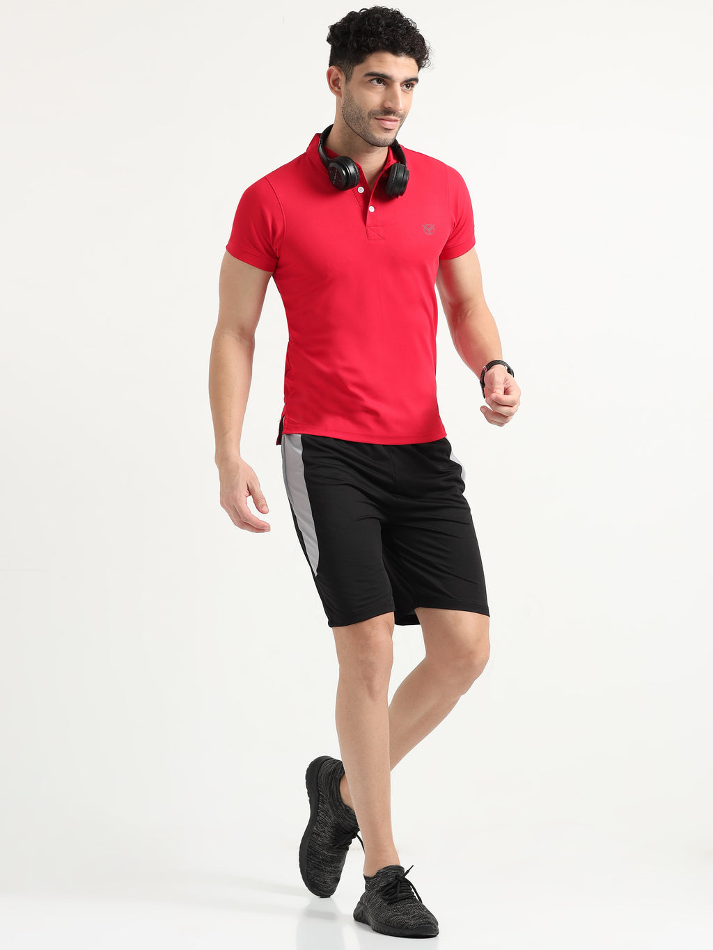 Charming Red Men Active Polo Tee