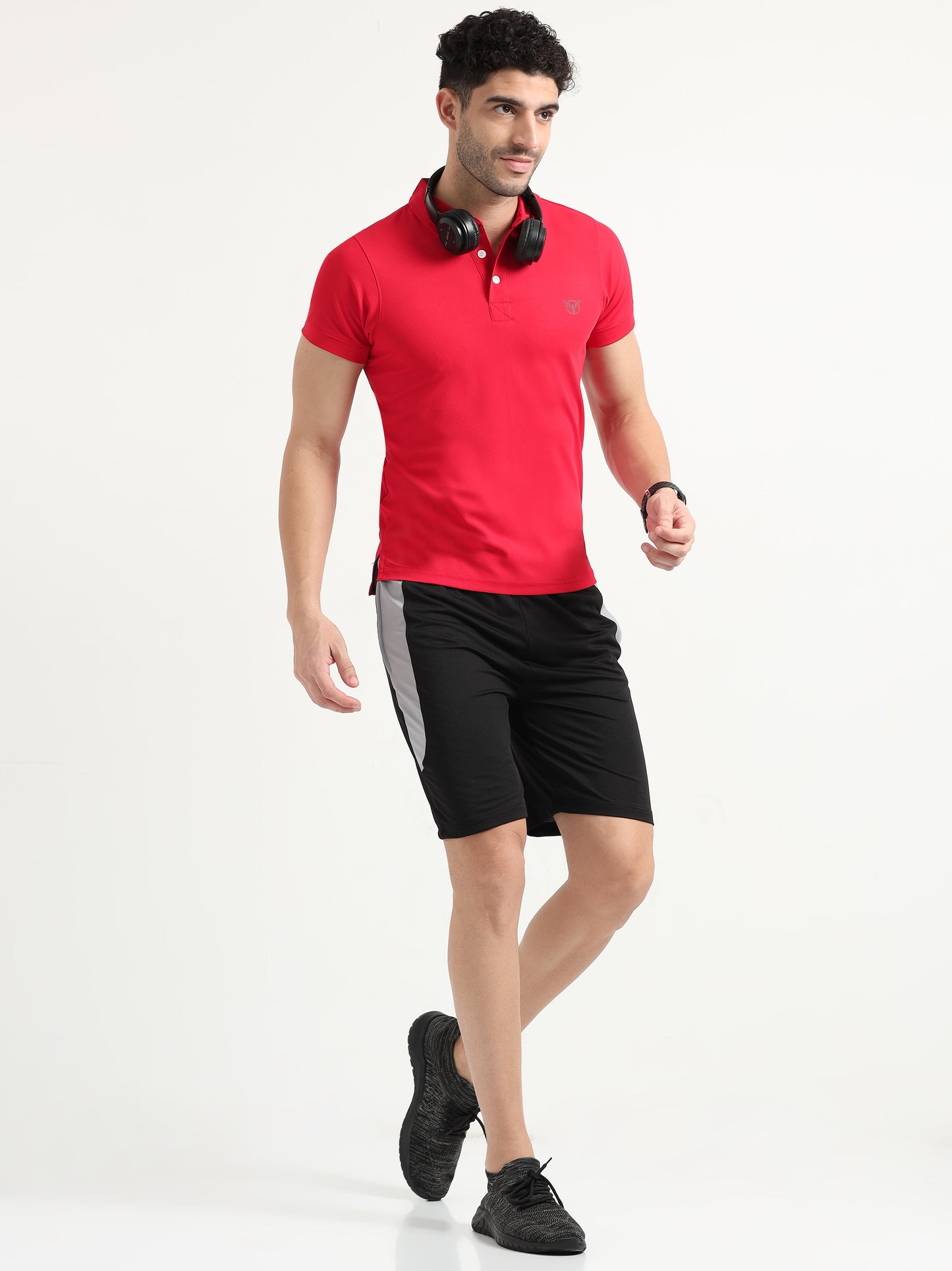 Charming Red Men Active Polo Tee