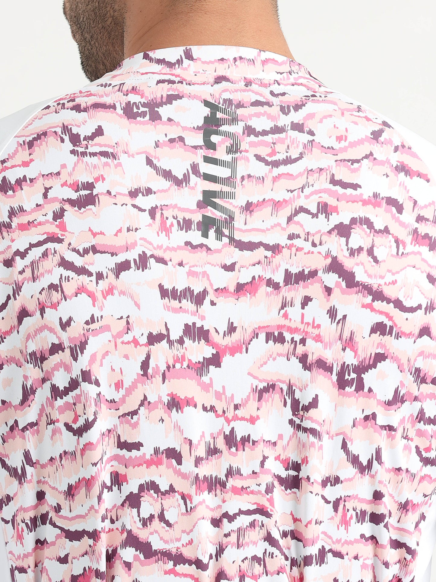 Mauve Abstract Men Cycling Tee