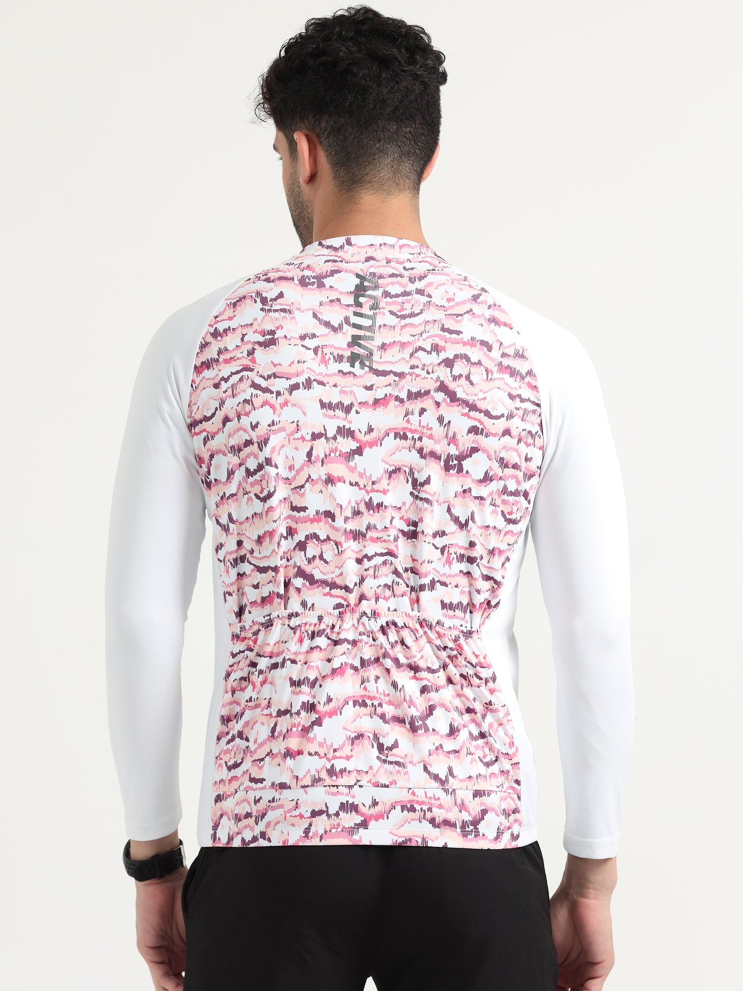 Mauve Abstract Men Cycling Tee