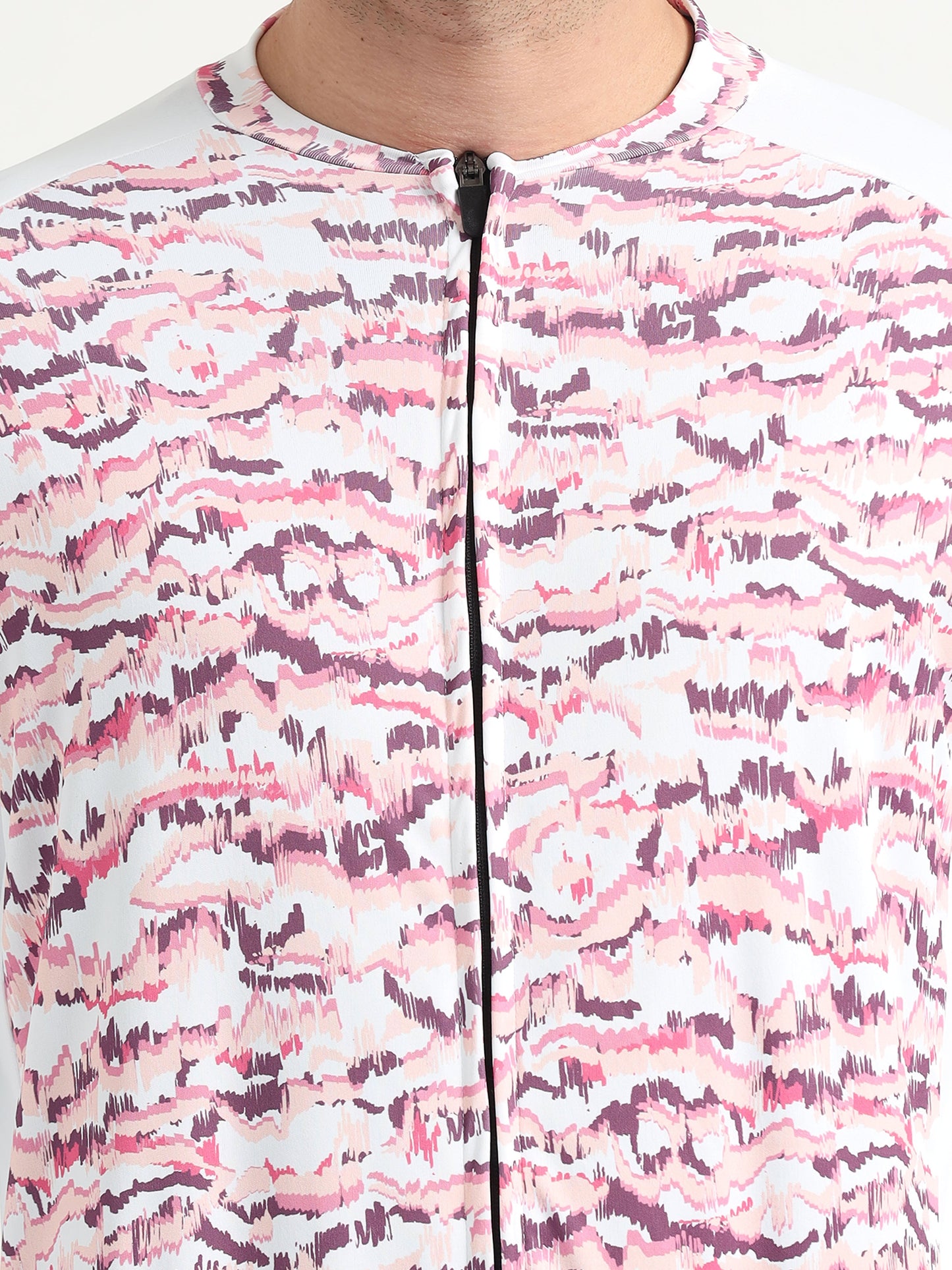 Mauve Abstract Men Cycling Tee