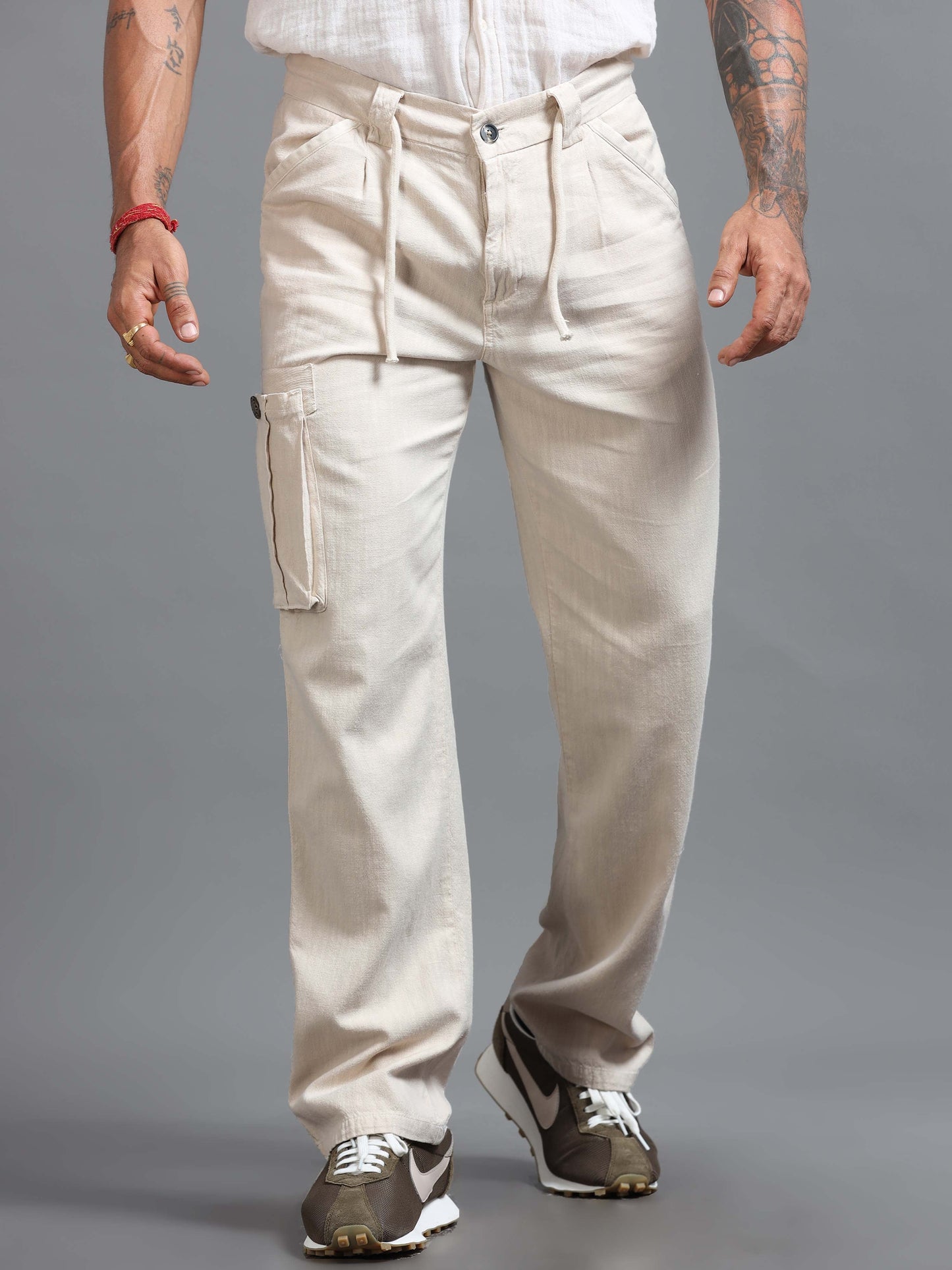 Portofino Linen Pant In Ceam