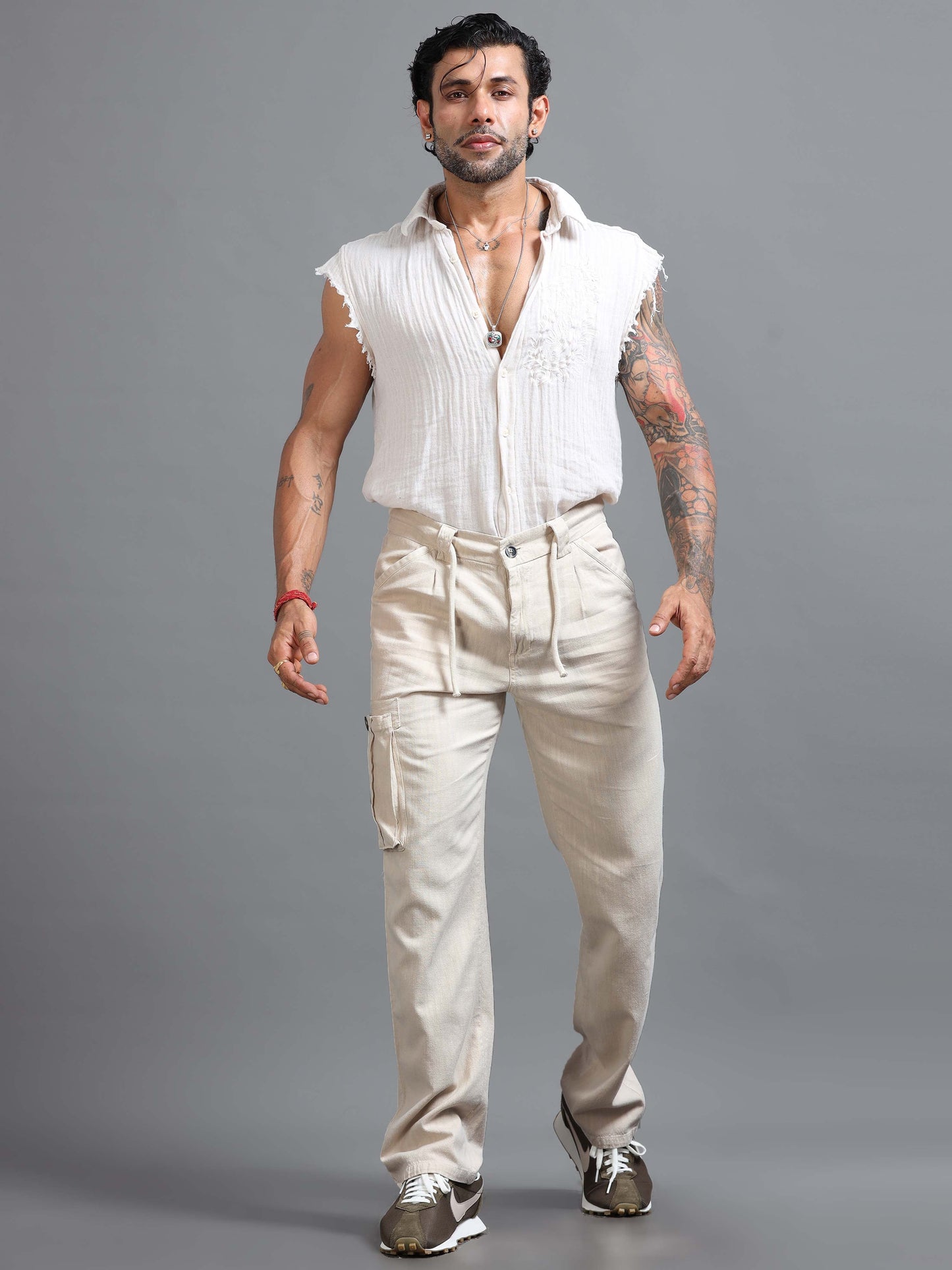 Portofino Linen Pant In Ceam