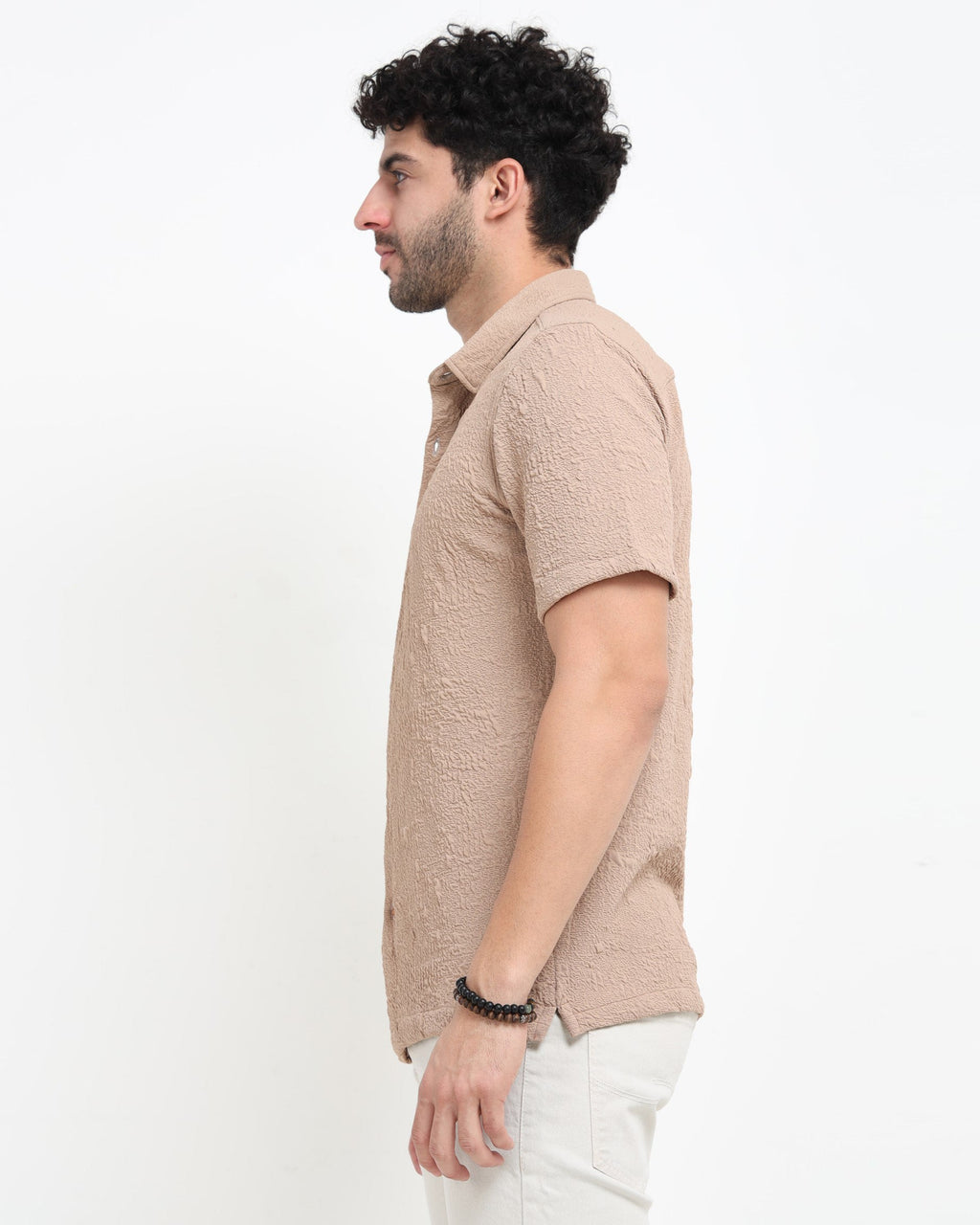 FOAM Beige Textured Shirt