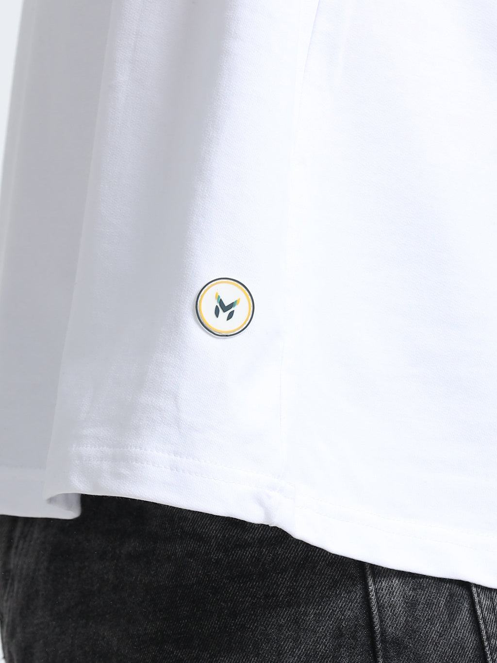 White Oversized T-Shirt - 100% Cotton Bio Wash Terry