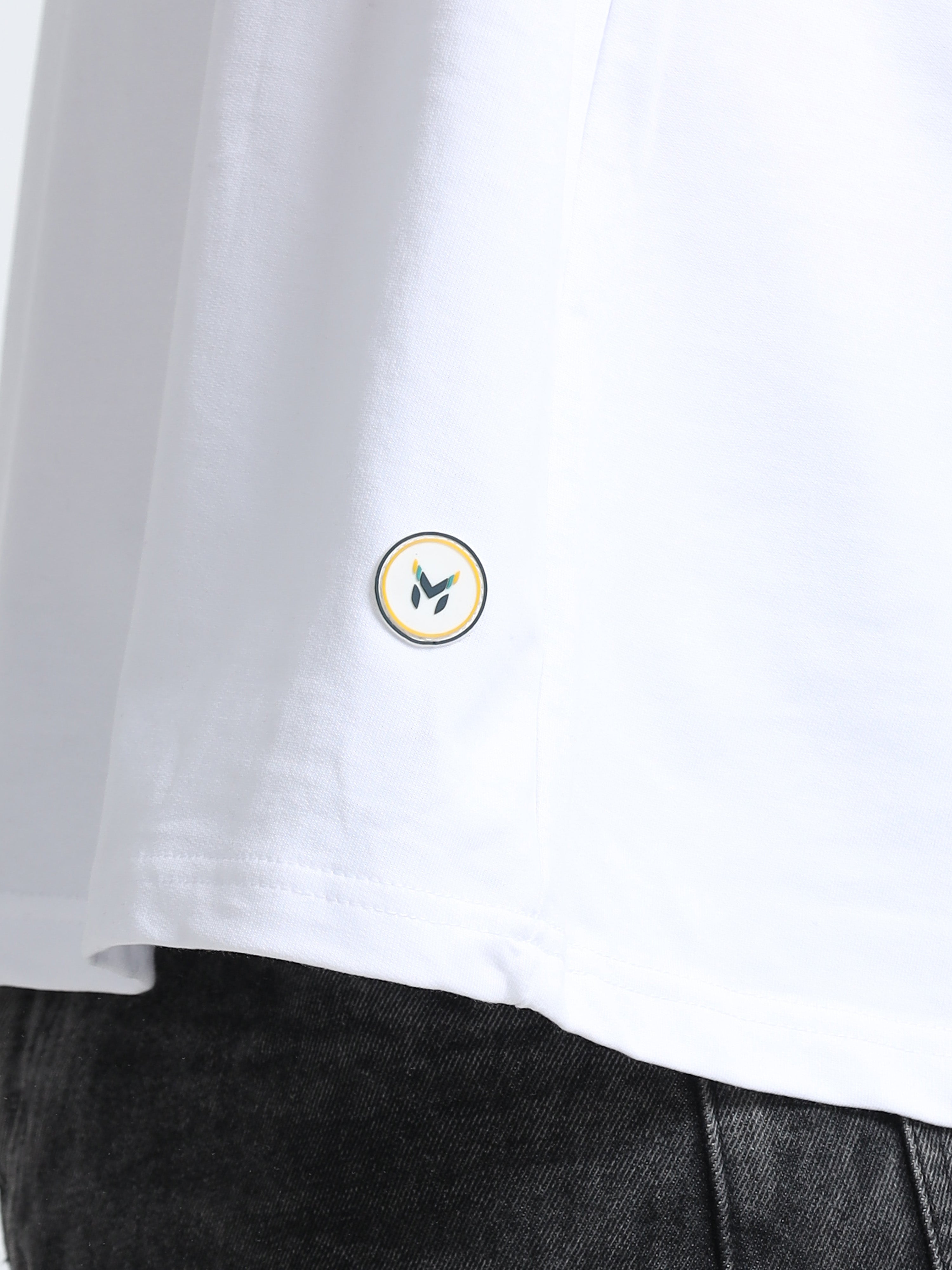 White Oversized T-Shirt - 100% Cotton Bio Wash Terry