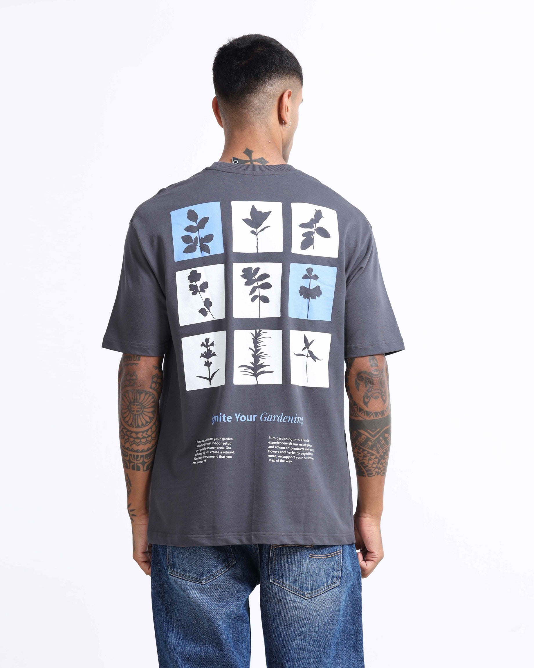 IGNITE YOUR GARDENING GREY TEE - Relaxed Fit