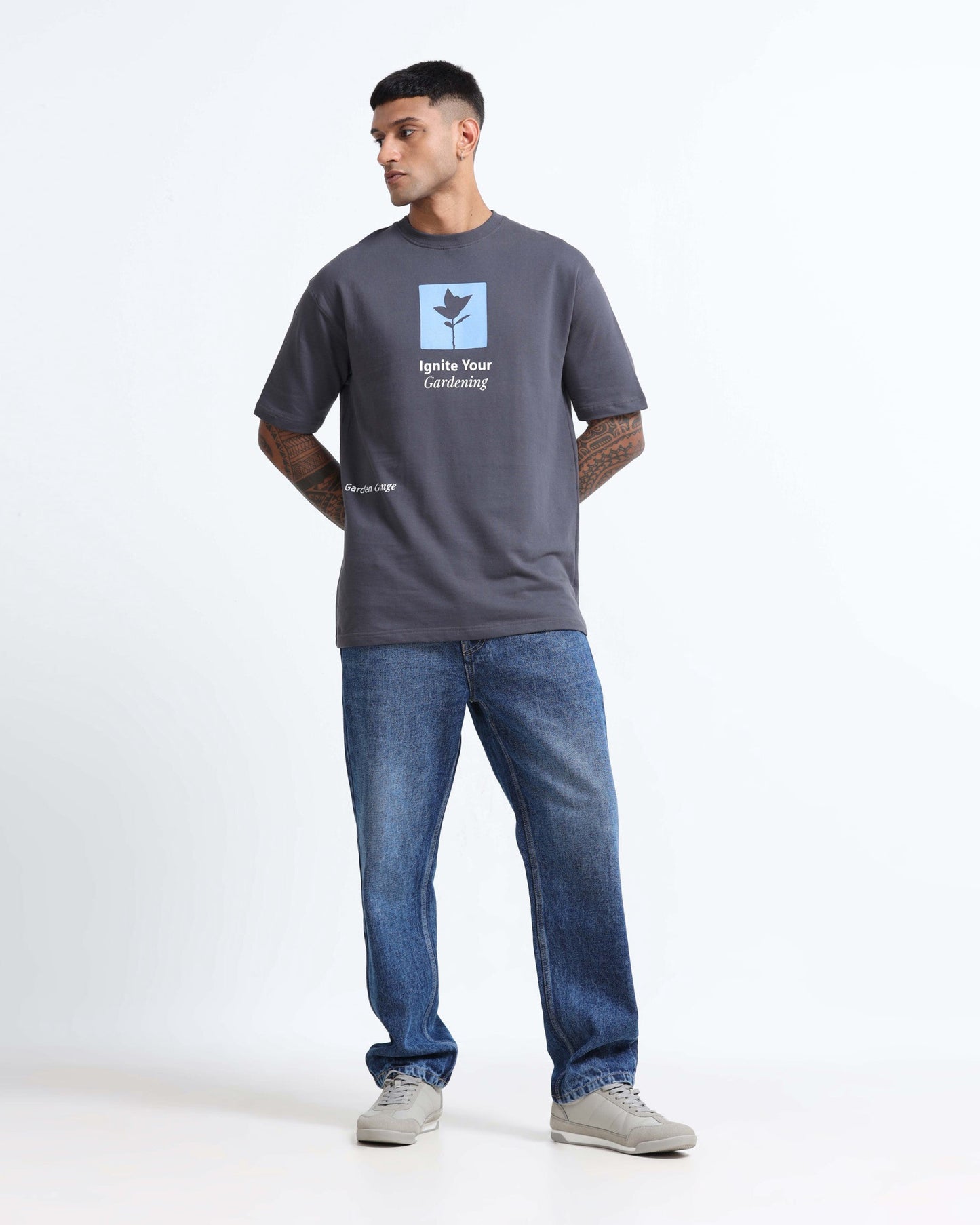 IGNITE YOUR GARDENING GREY TEE - Relaxed Fit