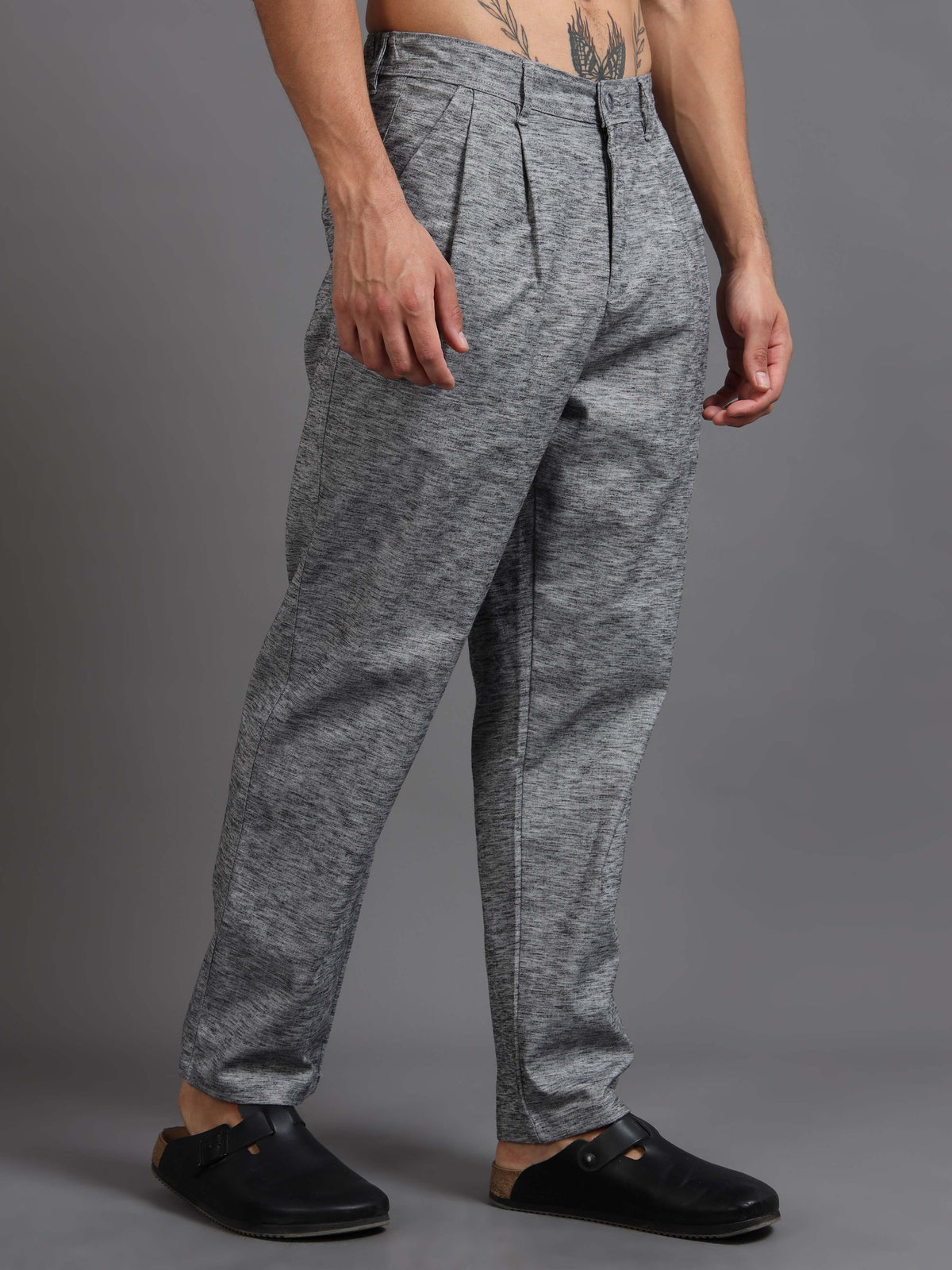 Versatile Pleated Trouser In Black