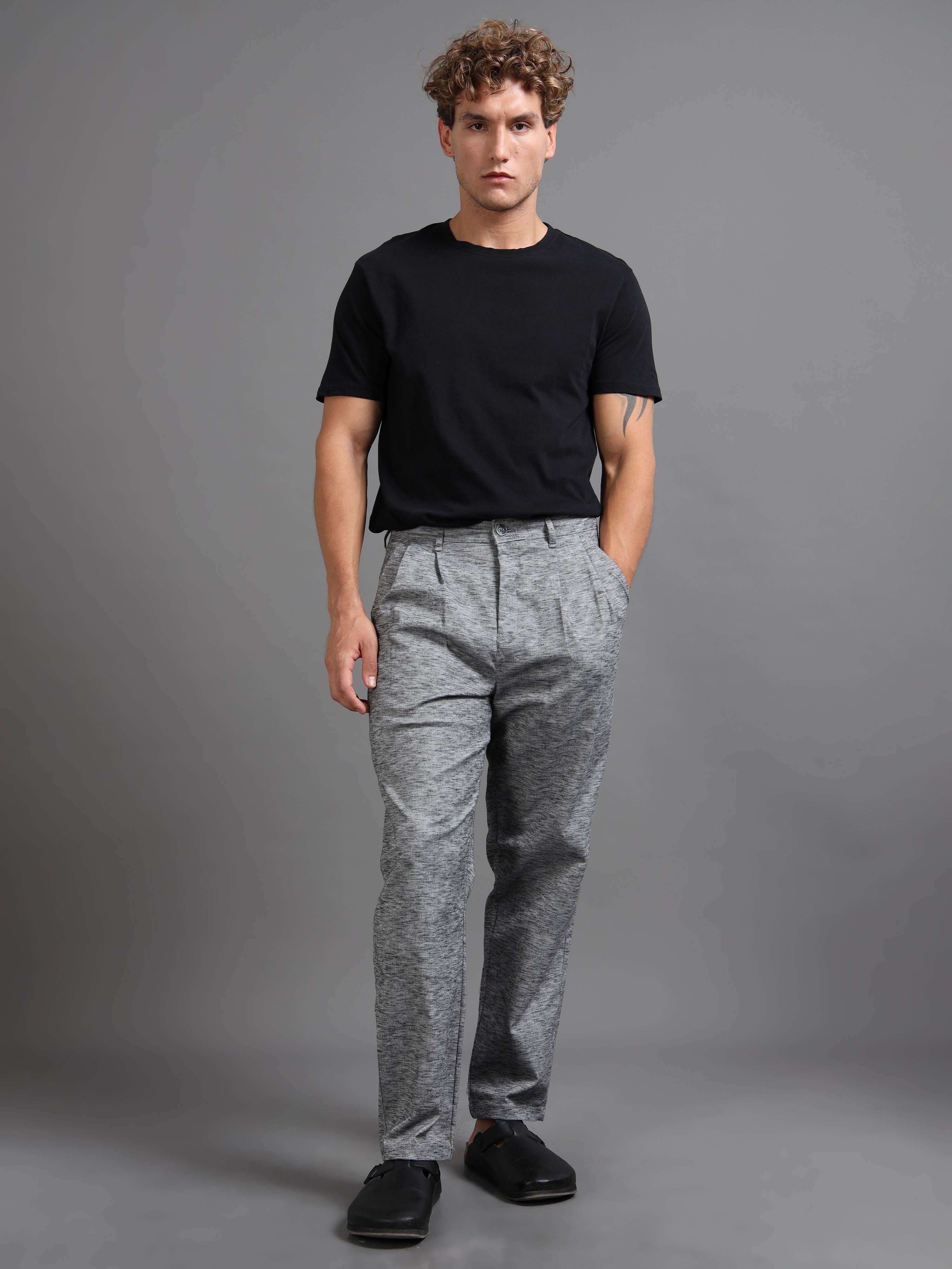 Versatile Pleated Trouser In Black