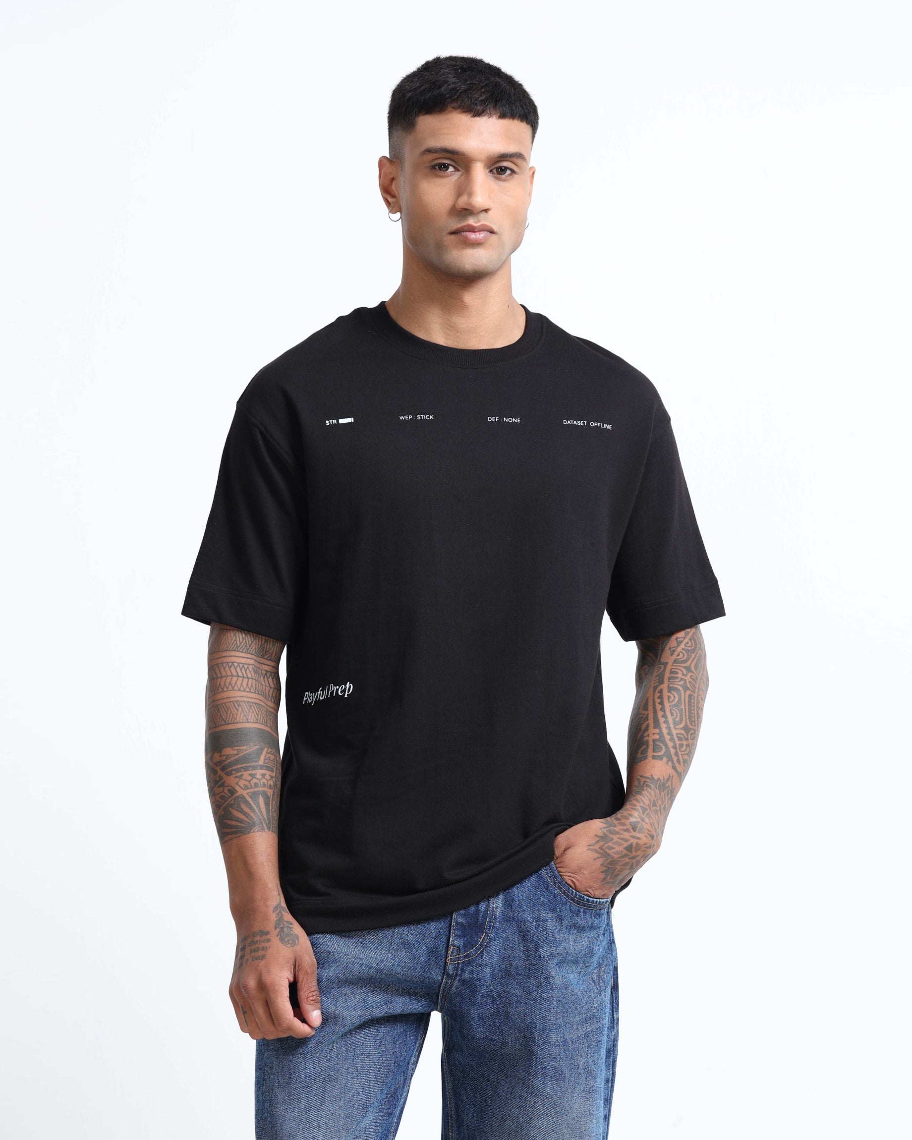 EXISTENCE BLACK TEE - Relaxed Fit