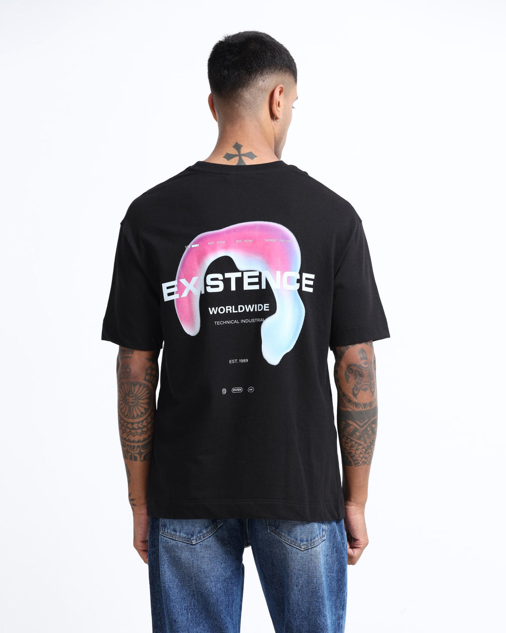 EXISTENCE BLACK TEE - Relaxed Fit