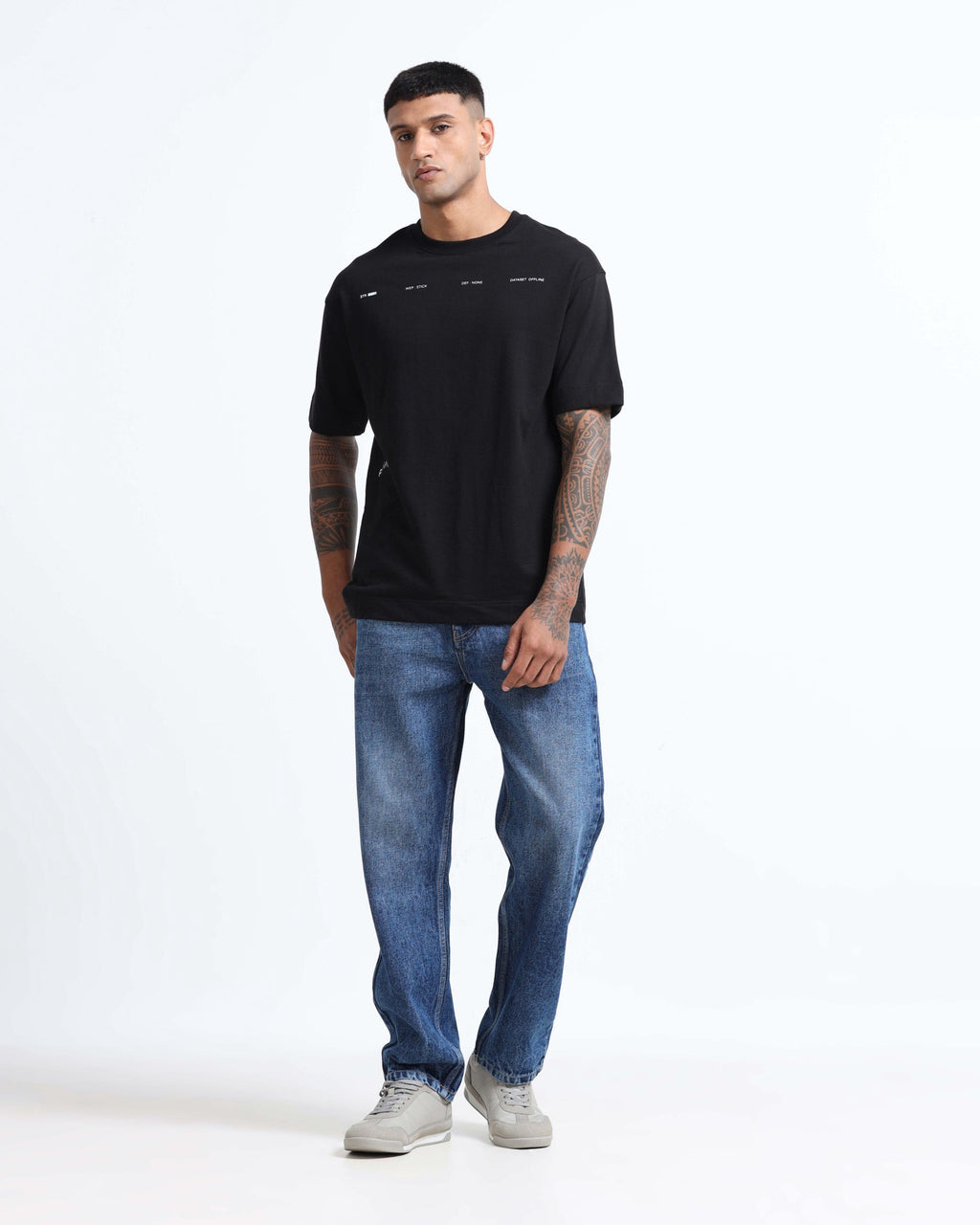 EXISTENCE BLACK TEE - Relaxed Fit