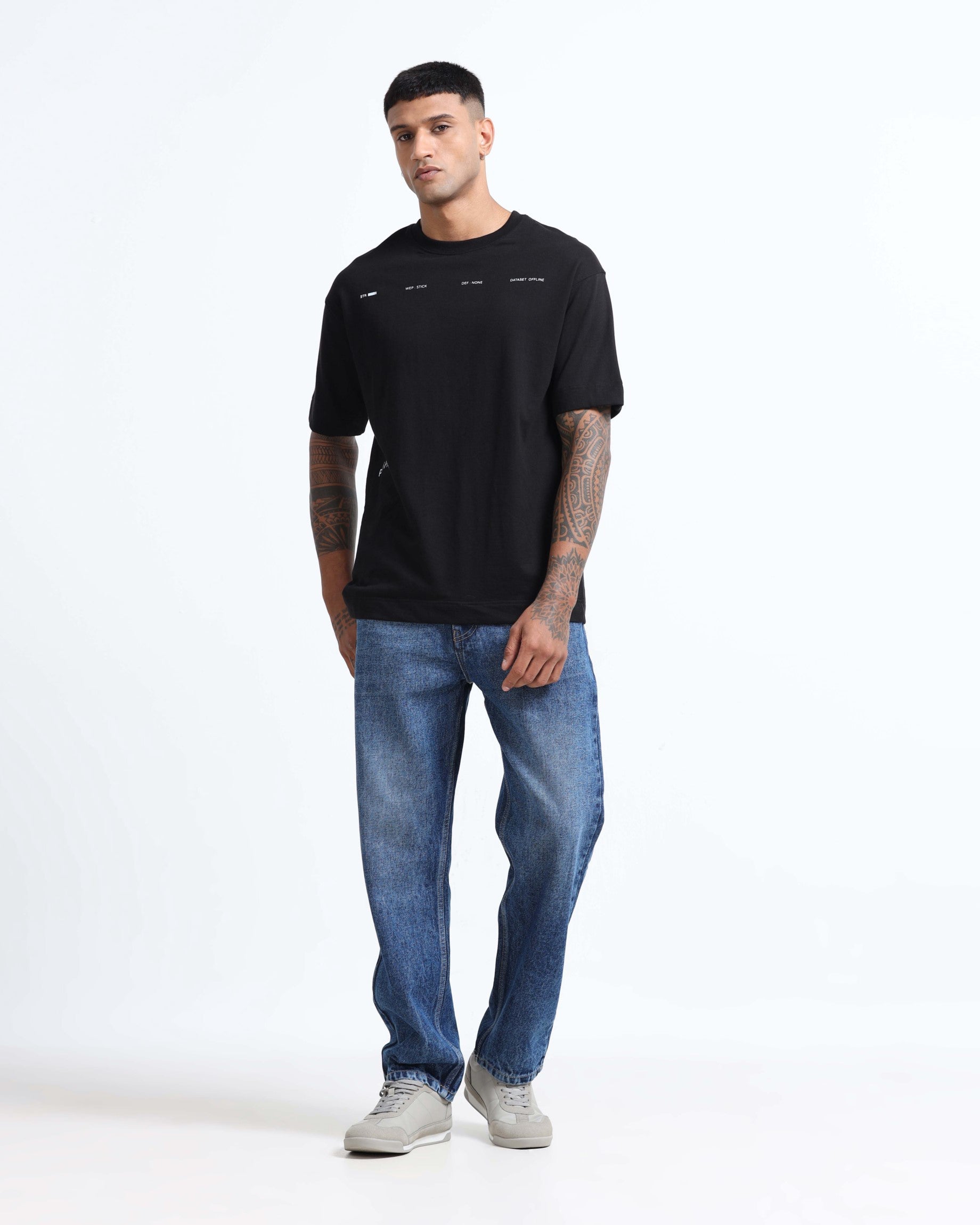 EXISTENCE BLACK TEE - Relaxed Fit