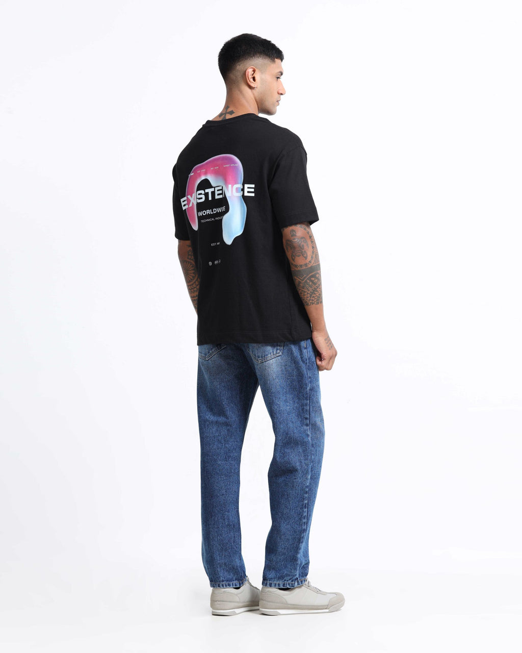 EXISTENCE BLACK TEE - Relaxed Fit