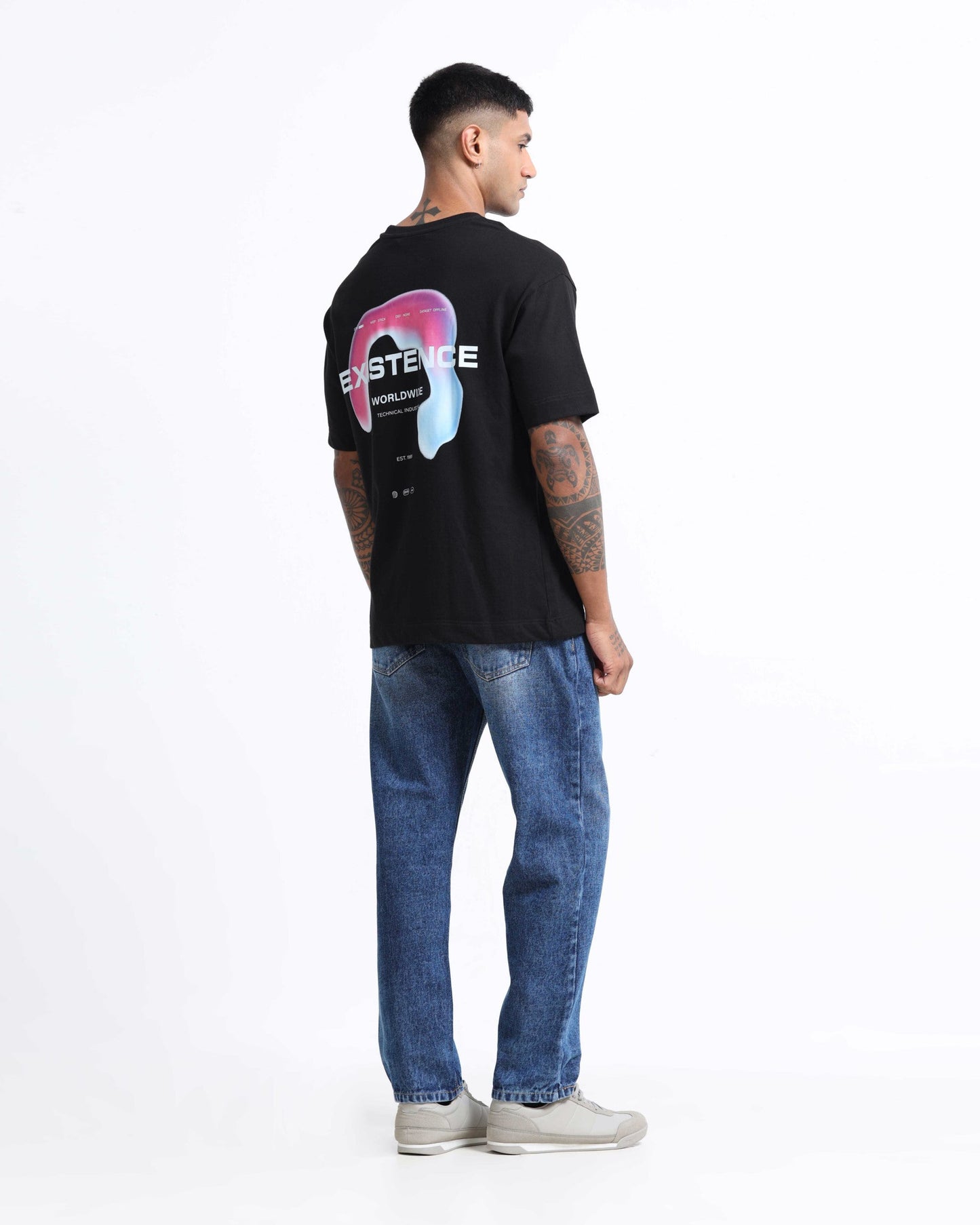 EXISTENCE BLACK TEE - Relaxed Fit