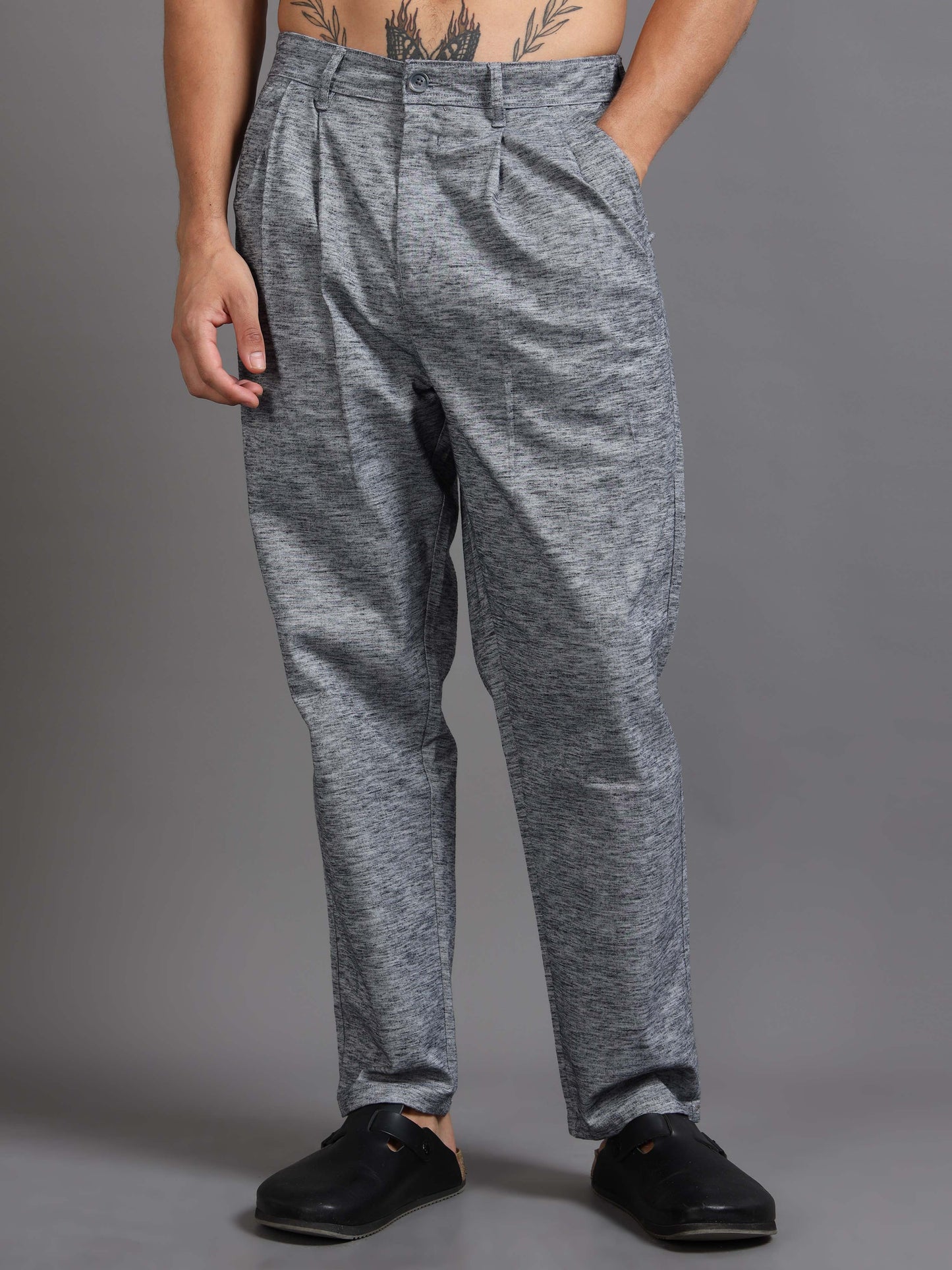 Versatile Pleated Trouser In Blue