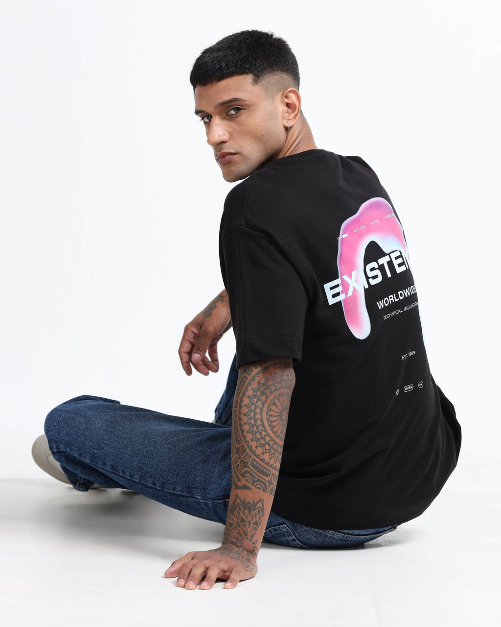 EXISTENCE BLACK TEE - Relaxed Fit