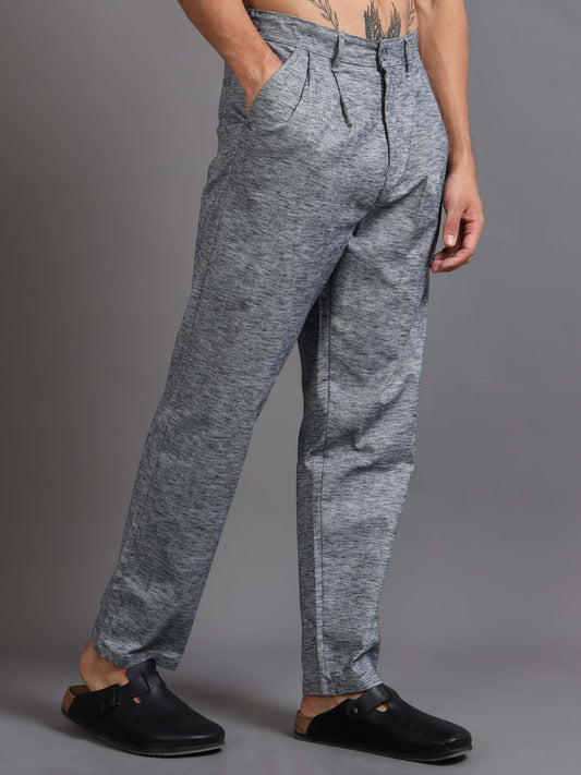 Versatile Pleated Trouser In Blue