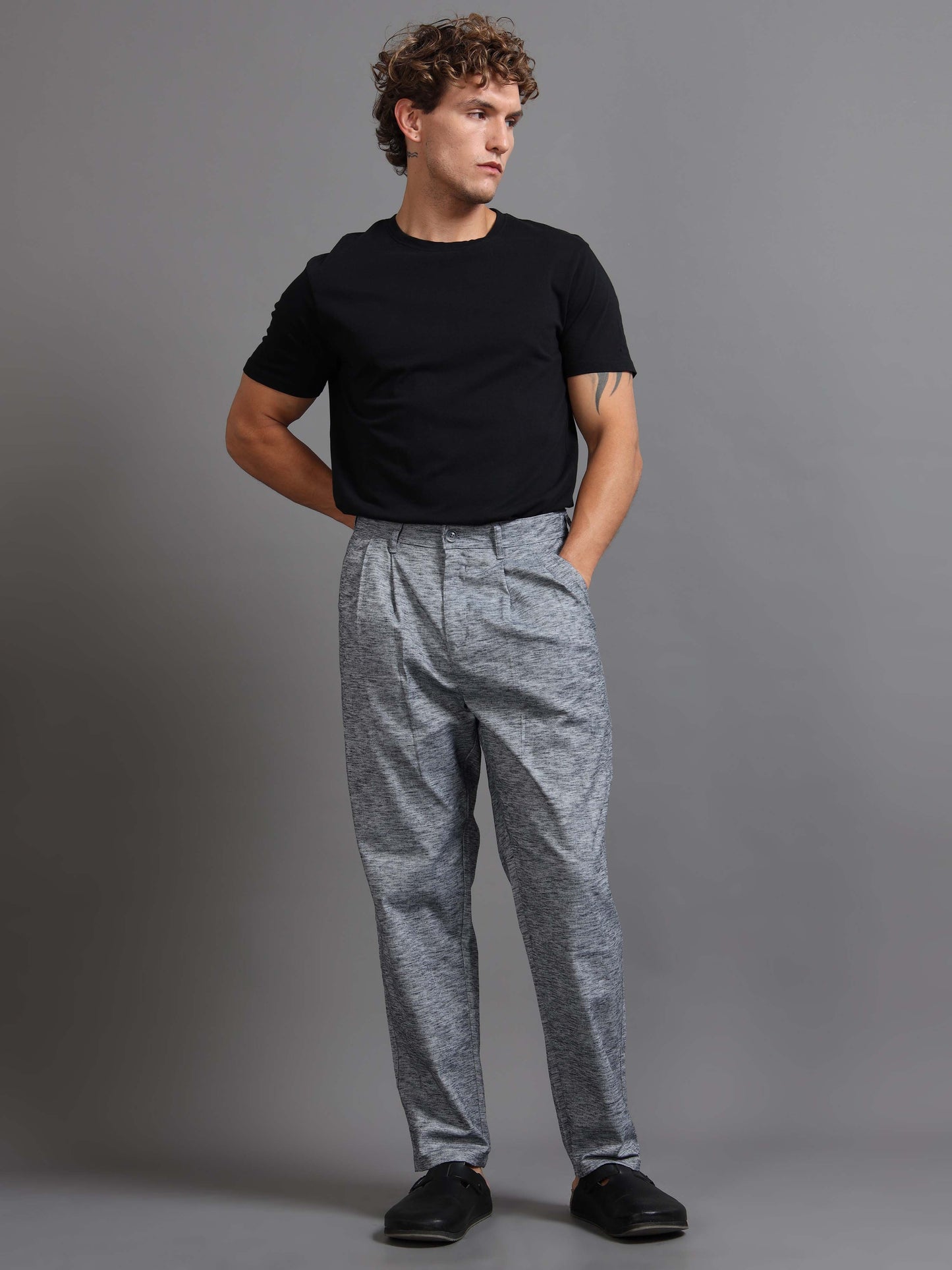 Versatile Pleated Trouser In Blue