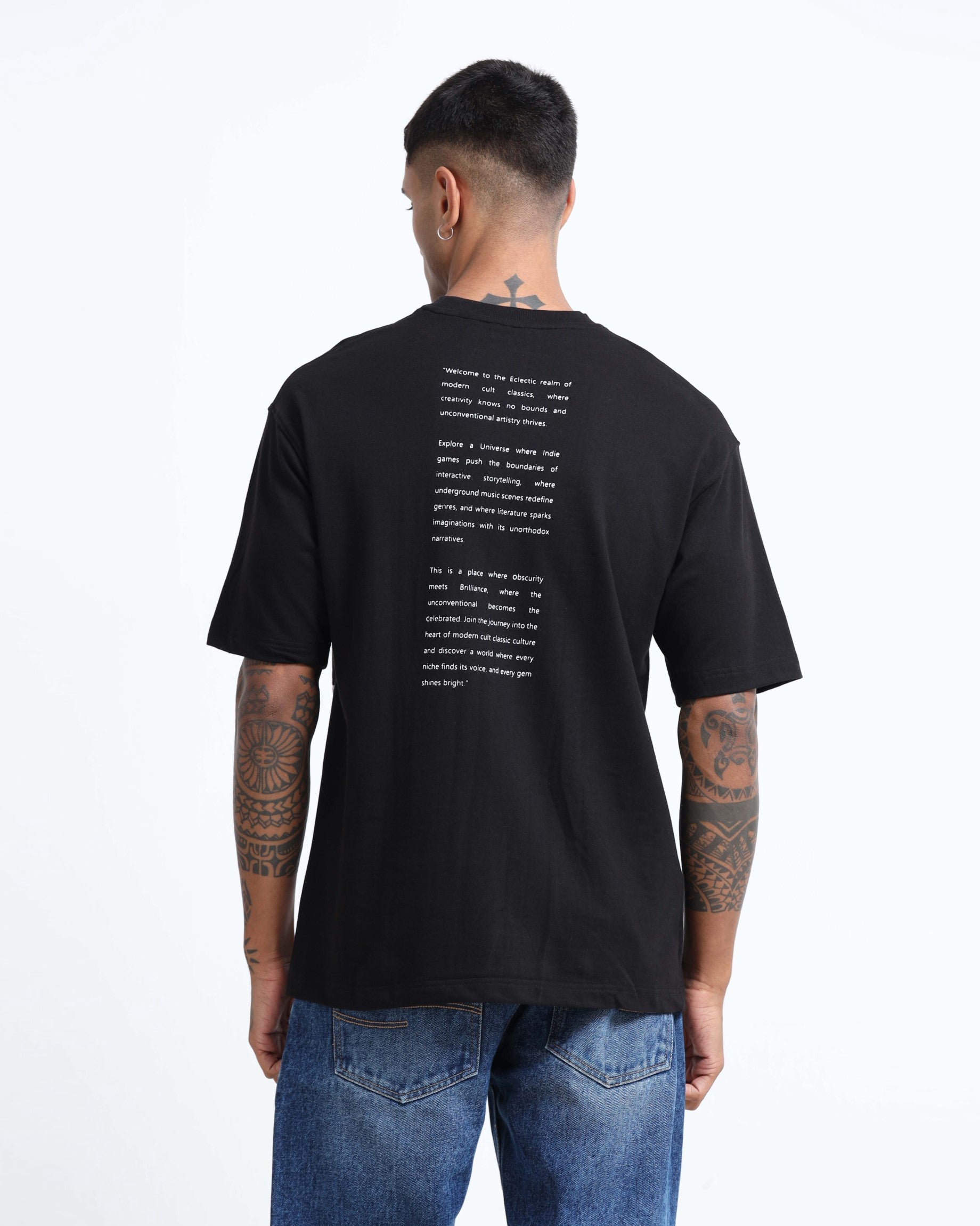 ECLECTIC REALM BLACK TEE - Relaxed Fit