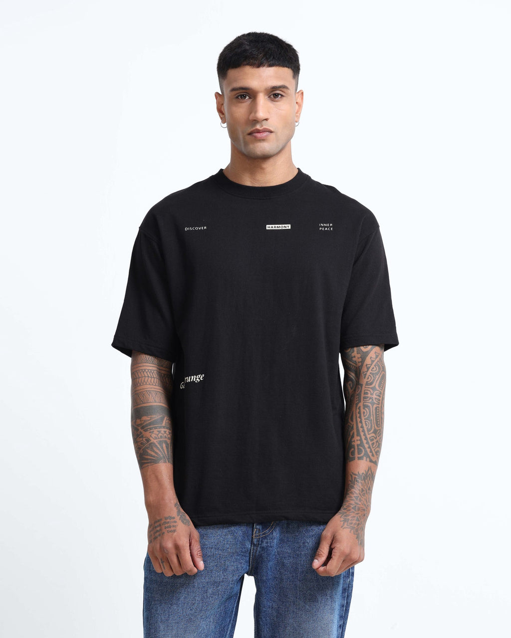 HARMONY BLACK TEE - Relaxed Fit