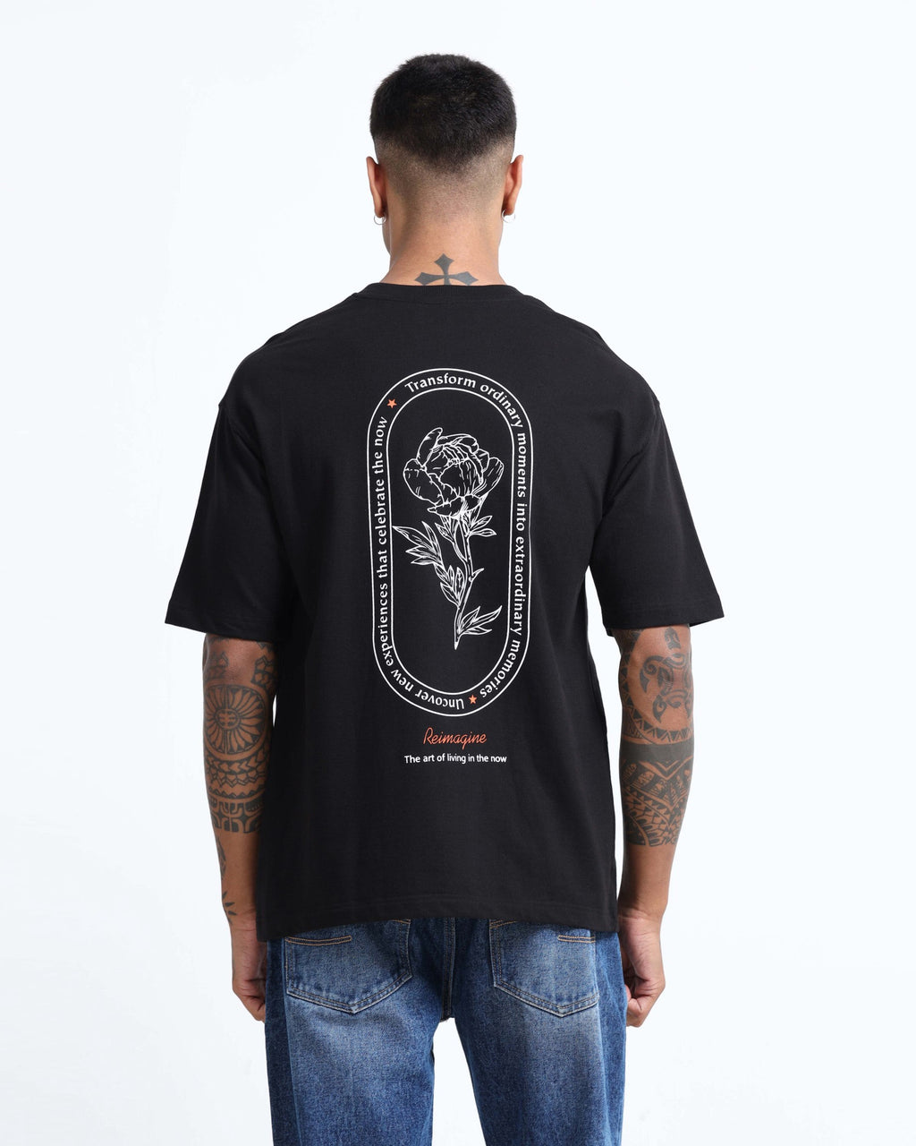REIMAGINE BLACK TEE - Relaxed Fit