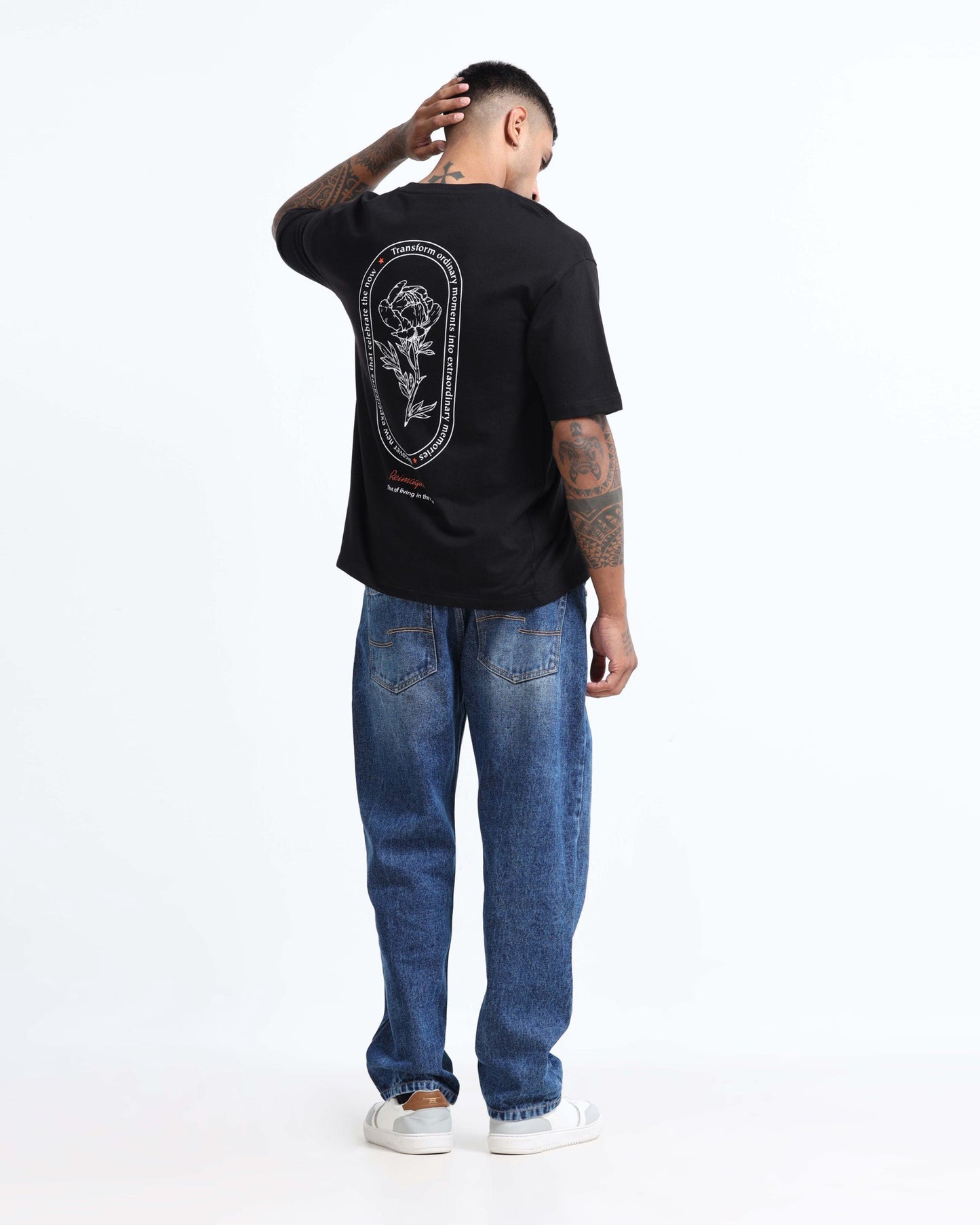 REIMAGINE BLACK TEE - Relaxed Fit