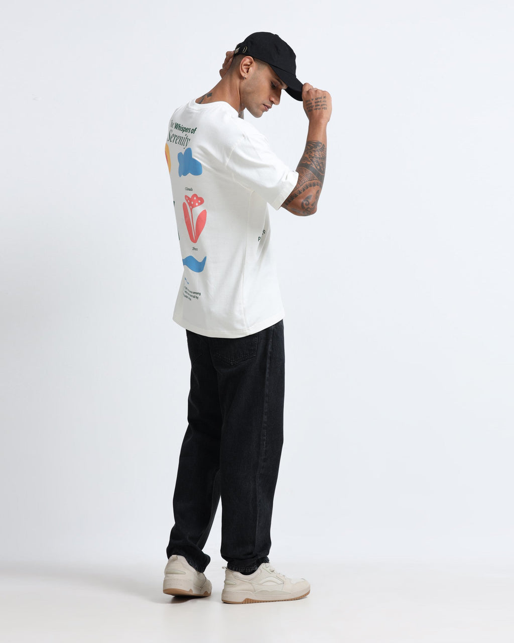SERENITY OFF WHITE TEE - Relaxed Fit