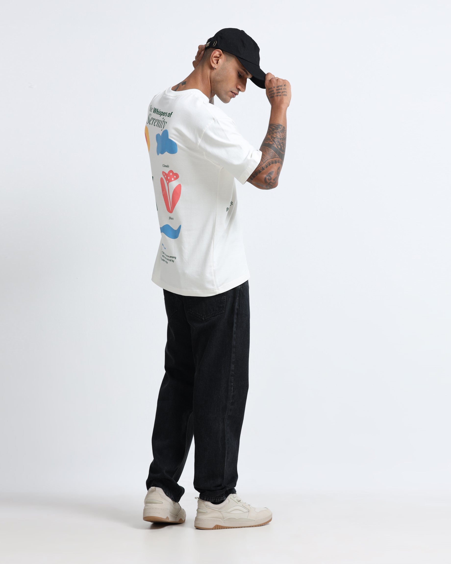 SERENITY OFF WHITE TEE - Relaxed Fit