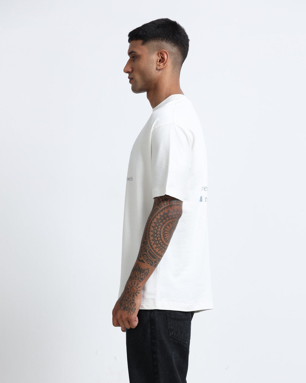 SELF CARE OFF WHITE TEE - Relaxed Fit
