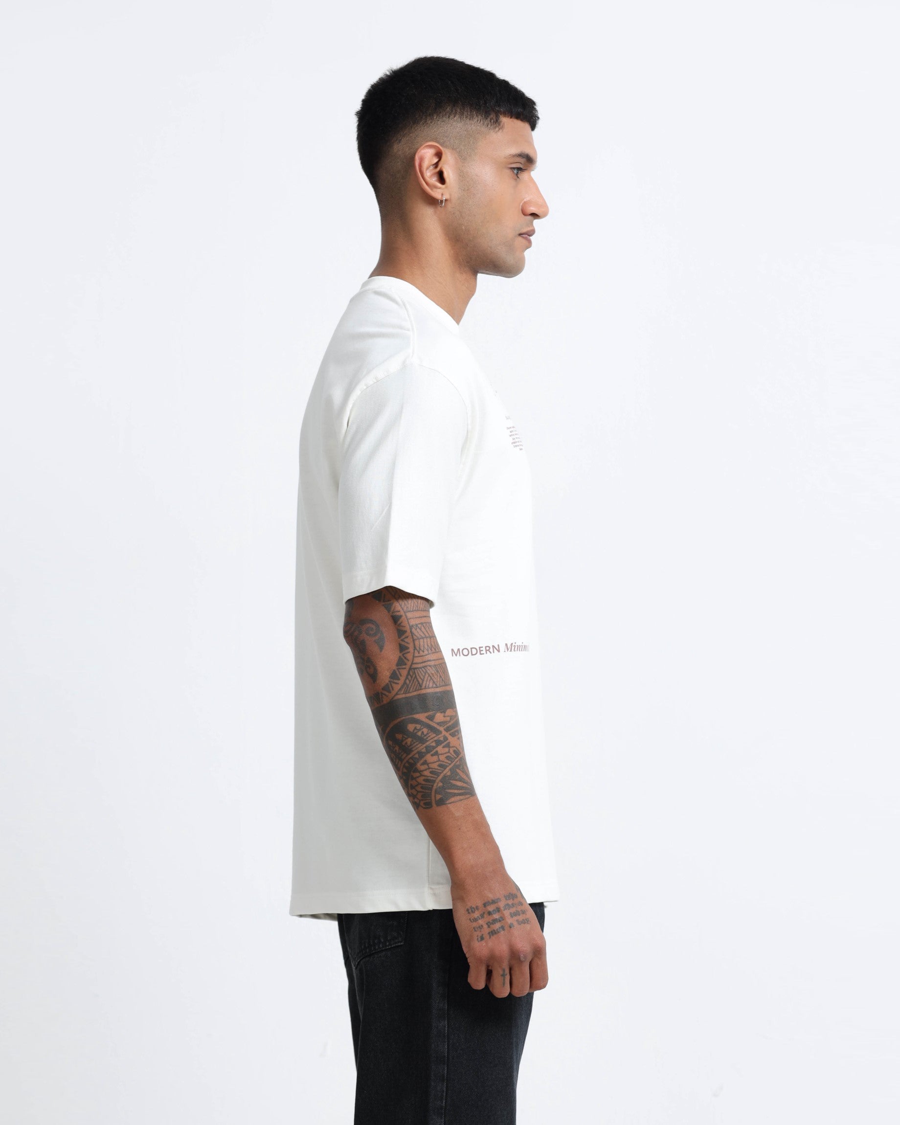 BALANCE OF THOUGHT OFF WHITE TEE - Relaxed Fit