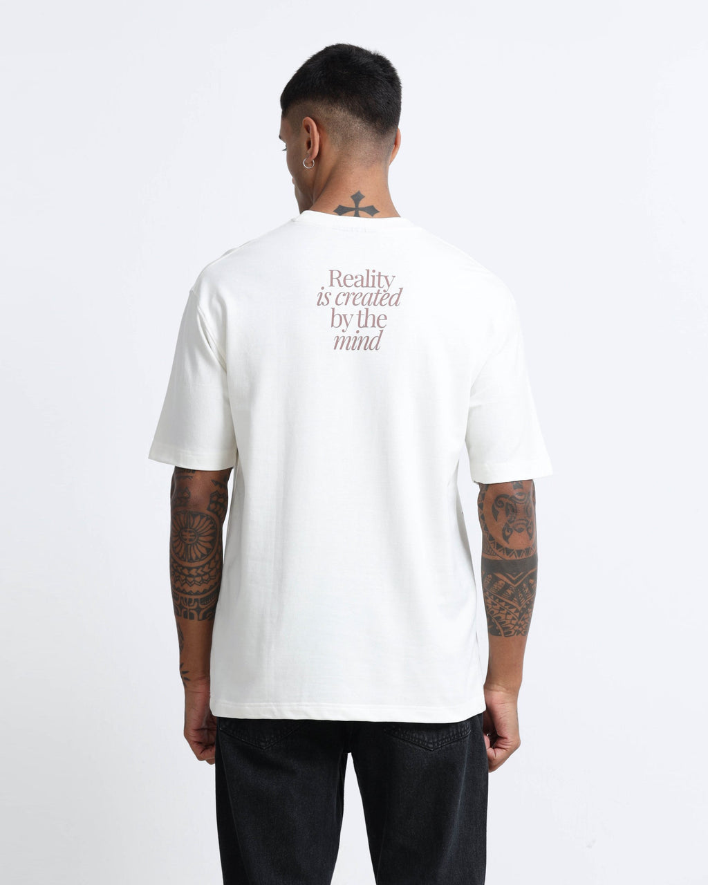 BALANCE OF THOUGHT OFF WHITE TEE - Relaxed Fit