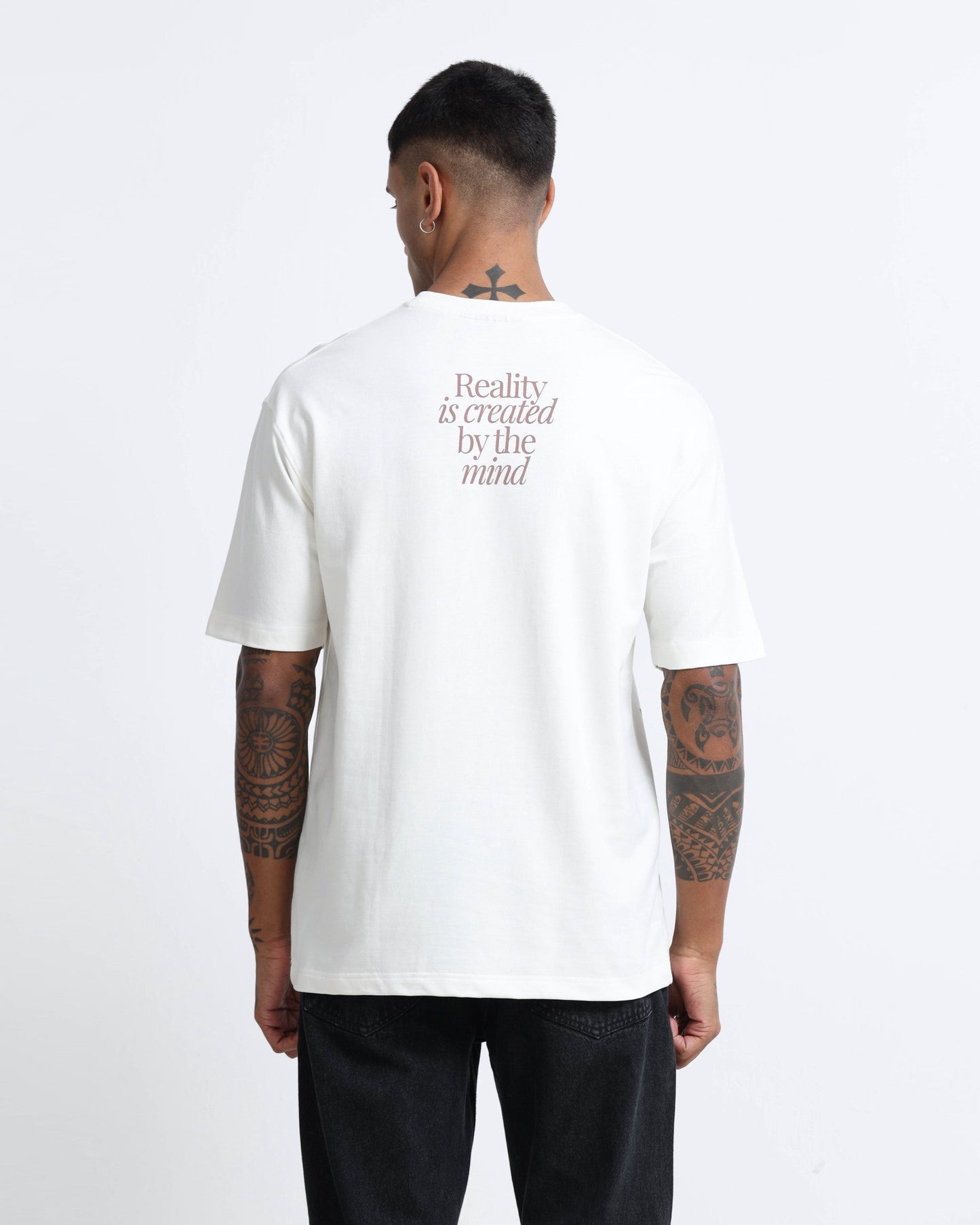 BALANCE OF THOUGHT OFF WHITE TEE - Relaxed Fit