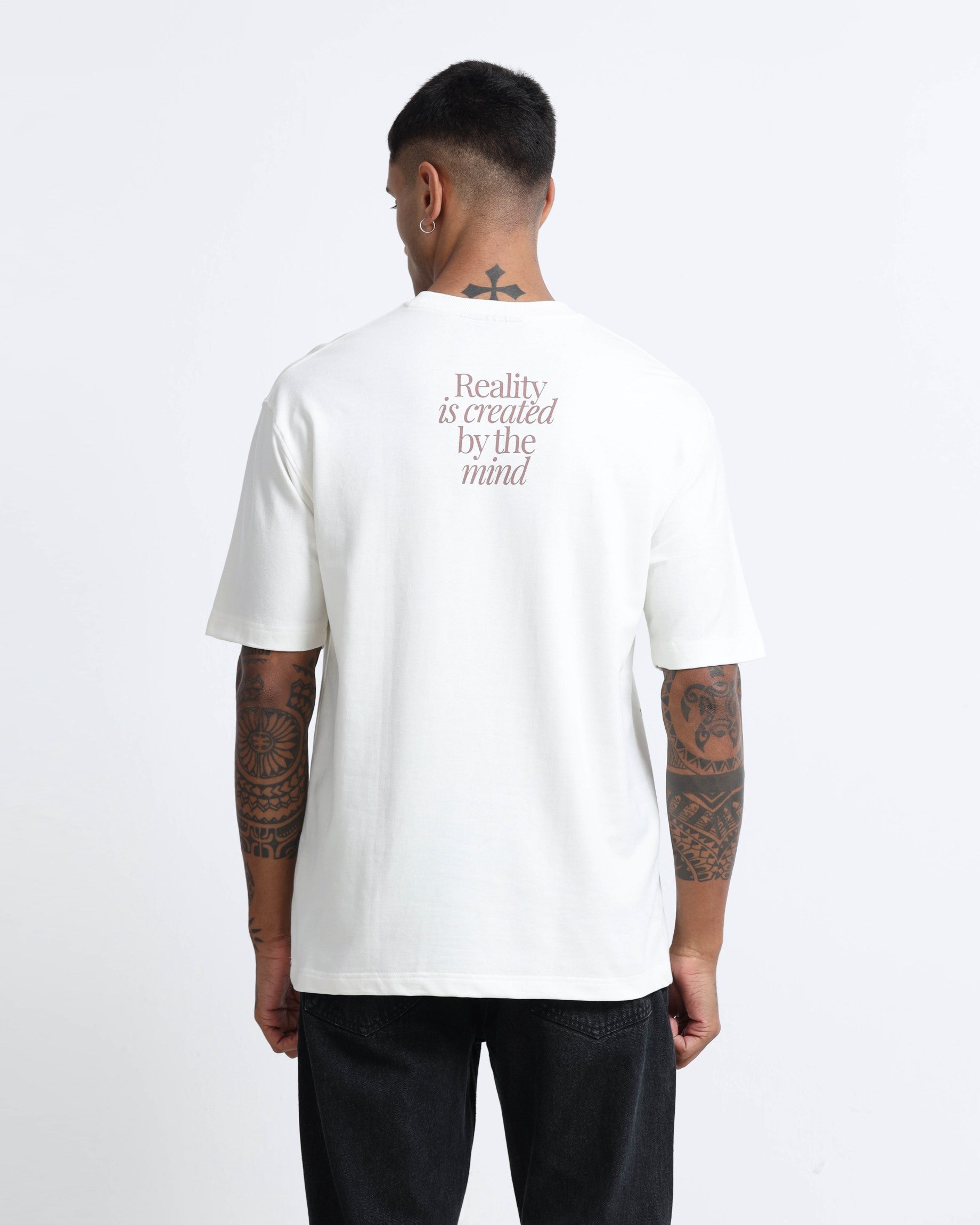 BALANCE OF THOUGHT OFF WHITE TEE - Relaxed Fit