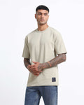 THE GROOVE Light Grey Basic Tee - Relaxed Fit