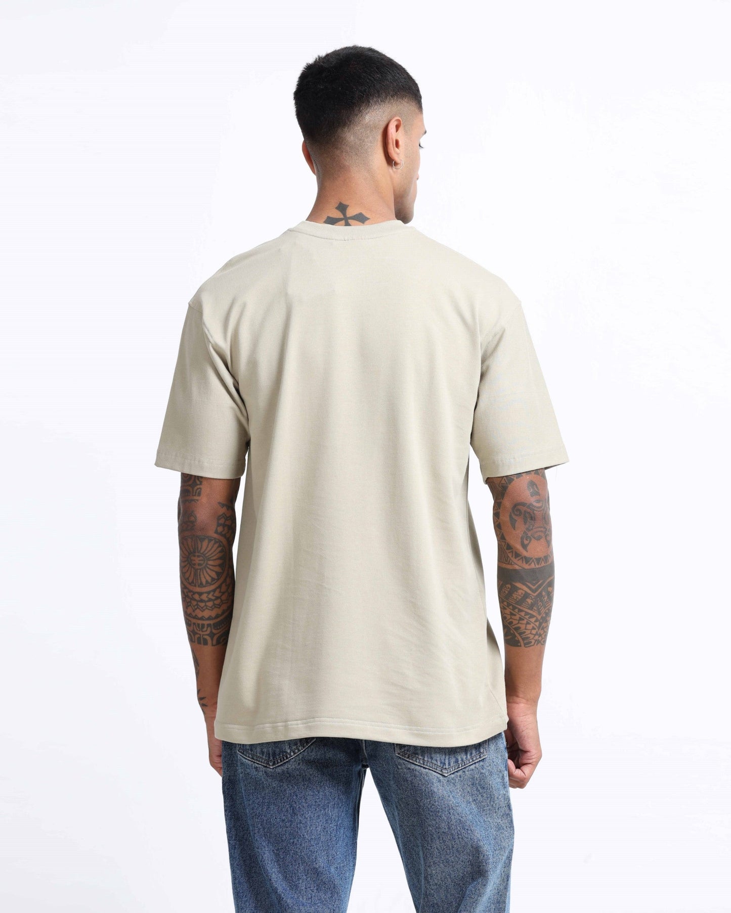 THE GROOVE Light Grey Basic Tee - Relaxed Fit