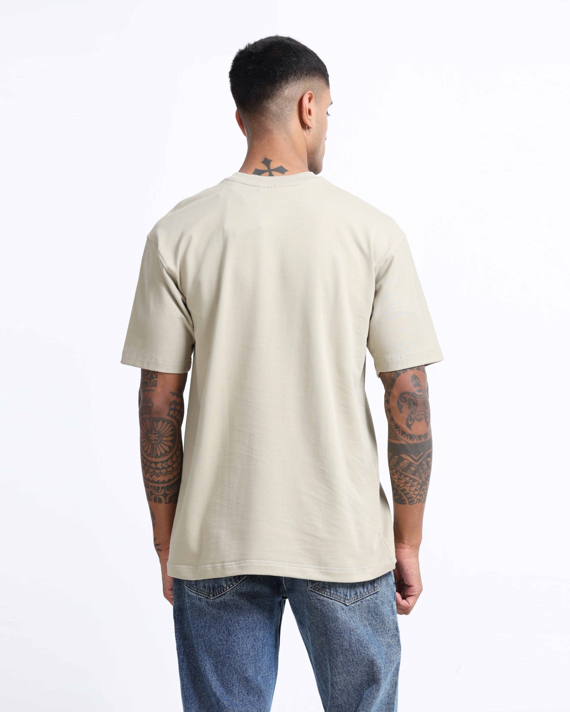 THE GROOVE Light Grey Basic Tee - Relaxed Fit